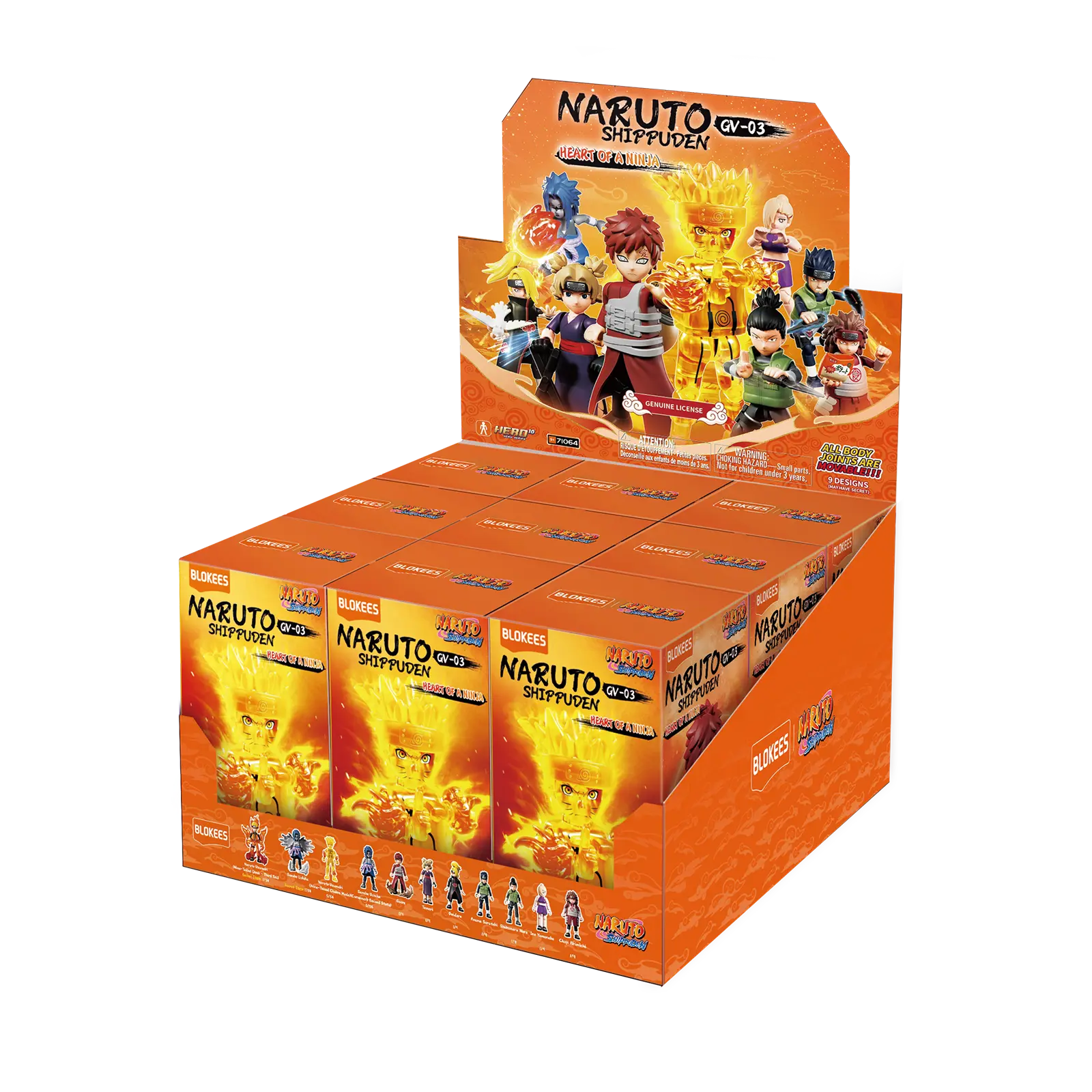 Naruto: Shippuden GV-03 Heart of a Ninja Box of 9 Model Kits