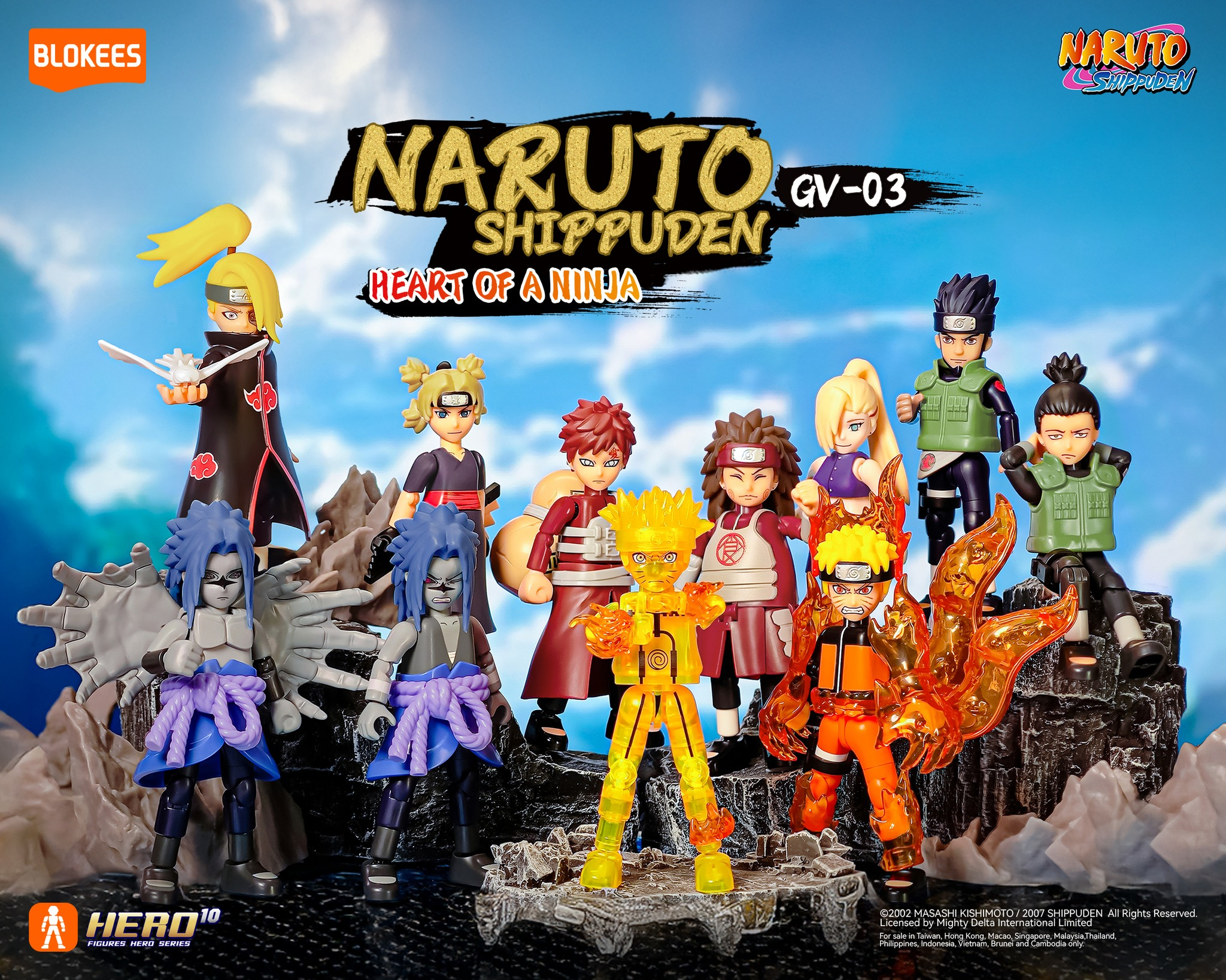 Naruto: Shippuden GV-03 Heart of a Ninja Box of 9 Model Kits