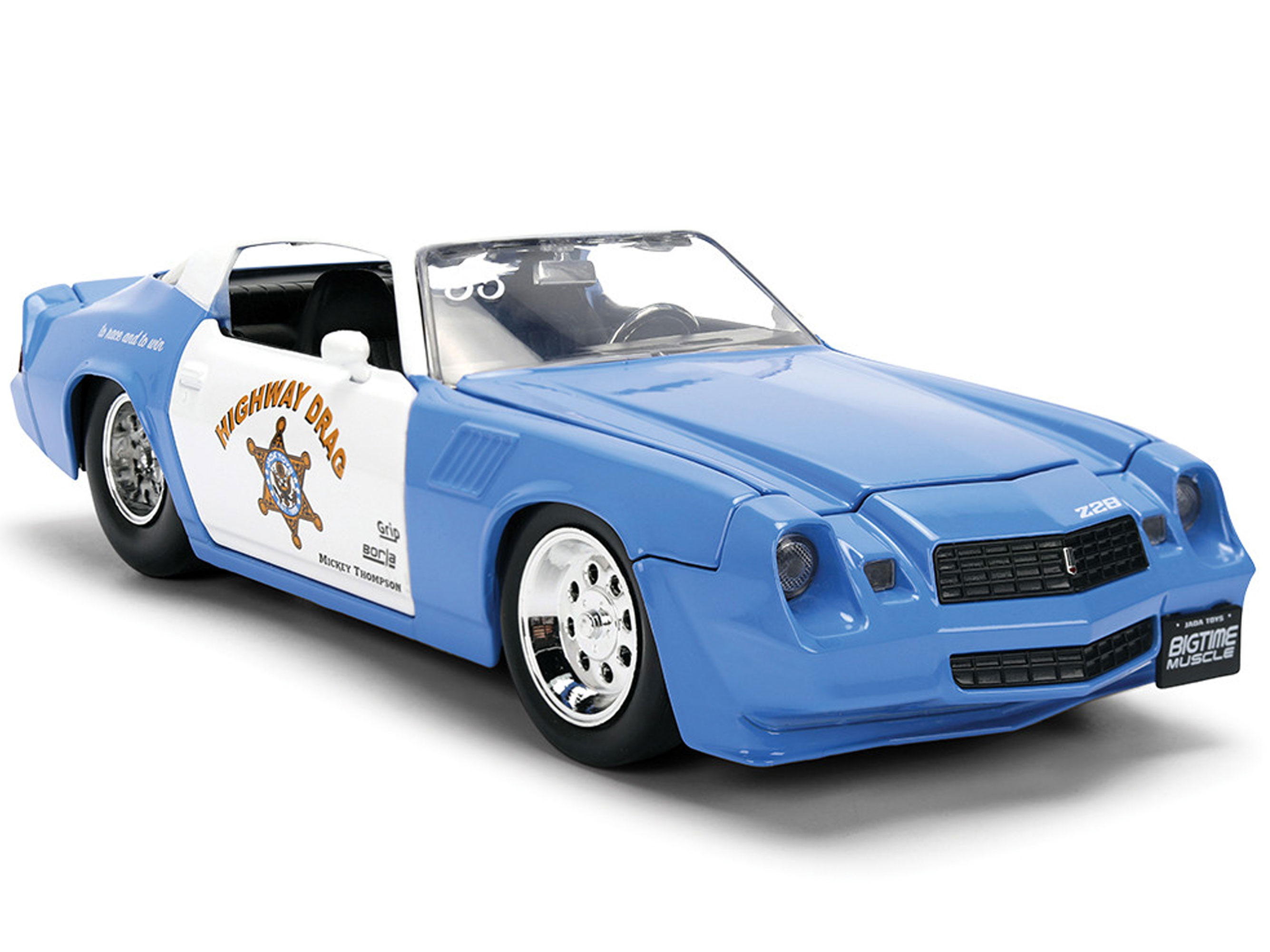 Bigtime Muscle 1979 Chevrolet Camaro Z28 Police Highway Drag 1/24 Scale Die-Cast Model Gallery Image 3