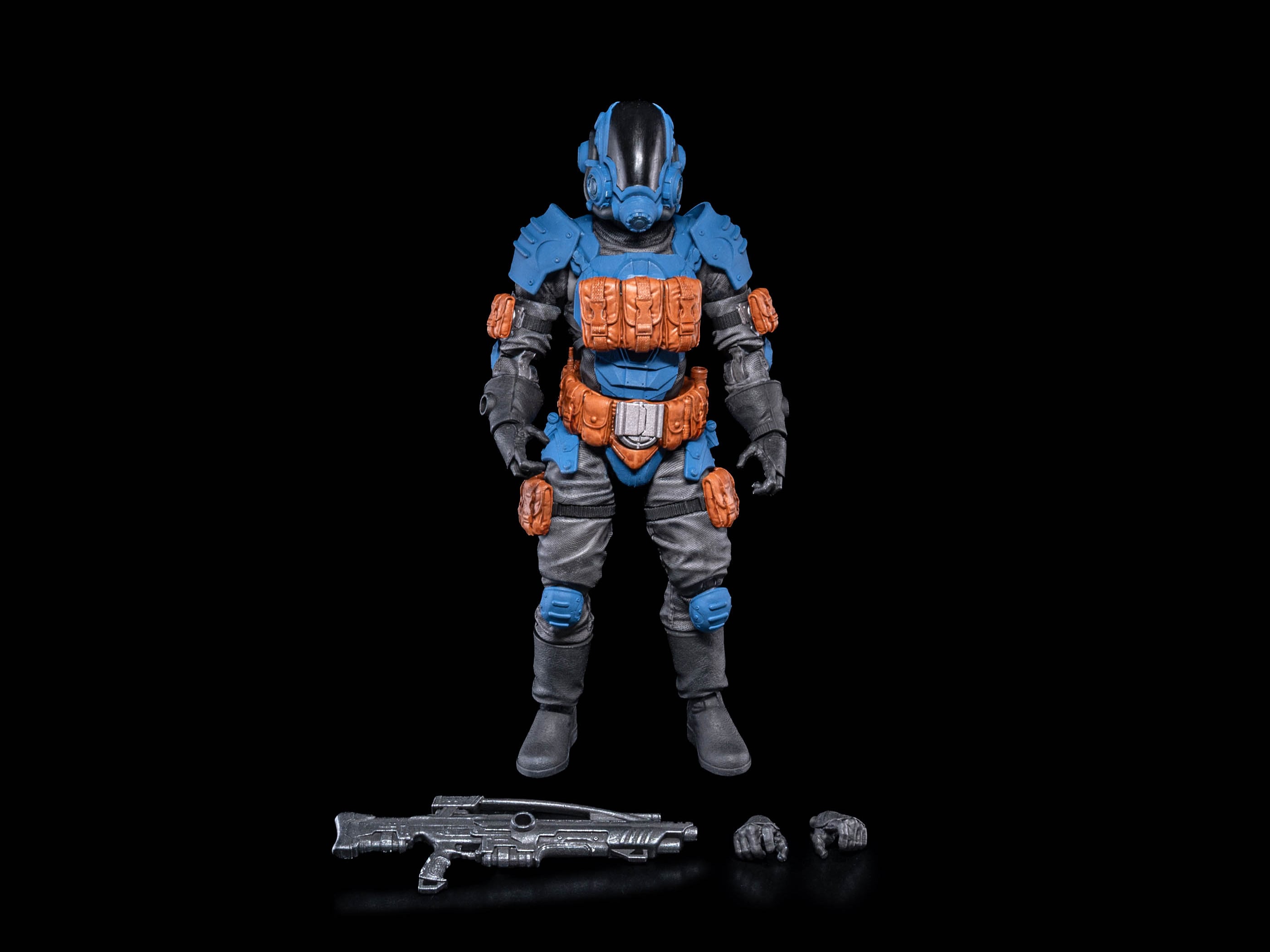 VANISHING TROOPER MK-II フィギュア メタルビルド風　闇鴉 Cosmic Legions: Mortal Thorn Protectorate Guardian Action Figure