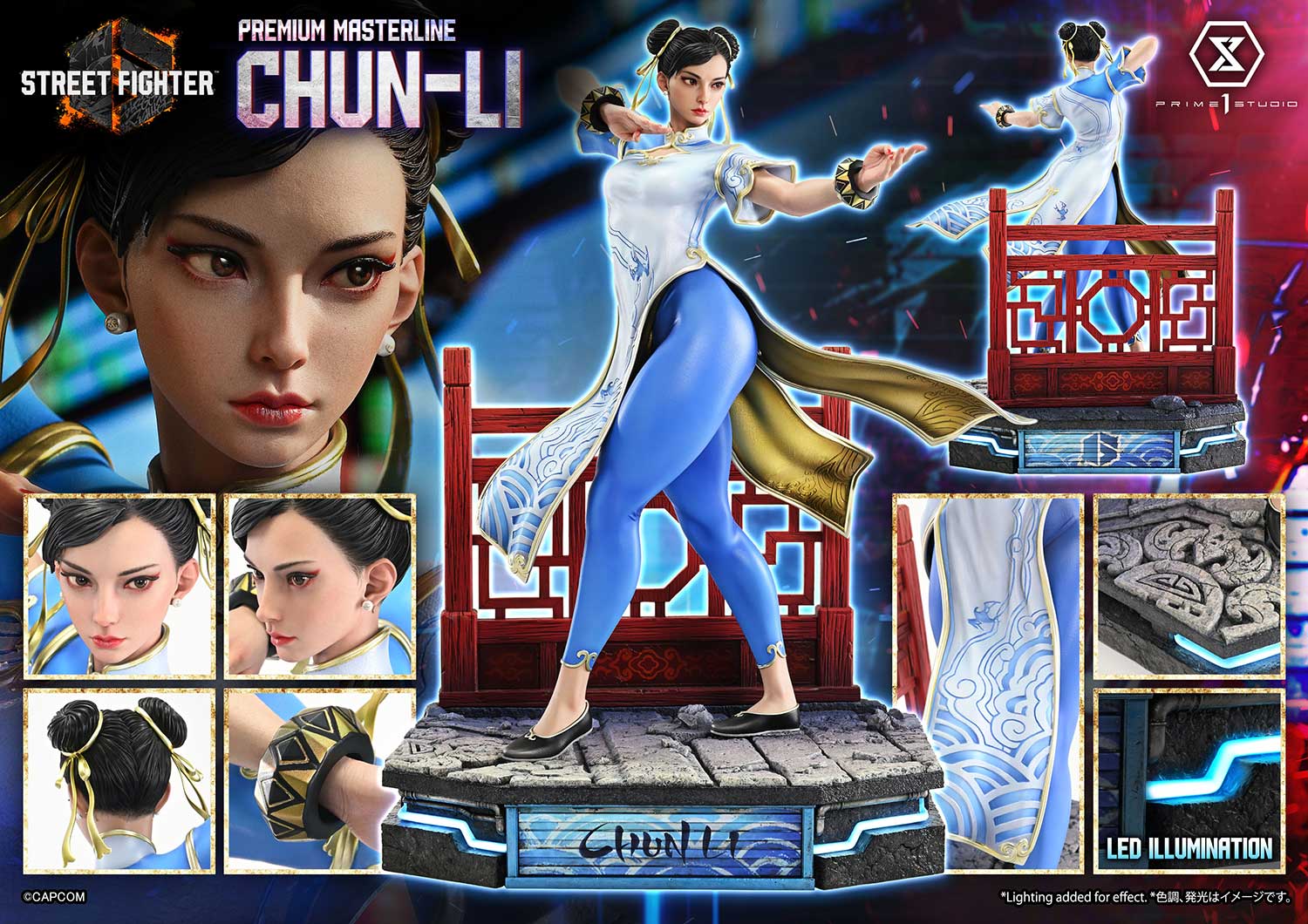 Street Fighter 6 Premium Masterline Chun-Li 1/4 Scale Statue Gallery Image 36