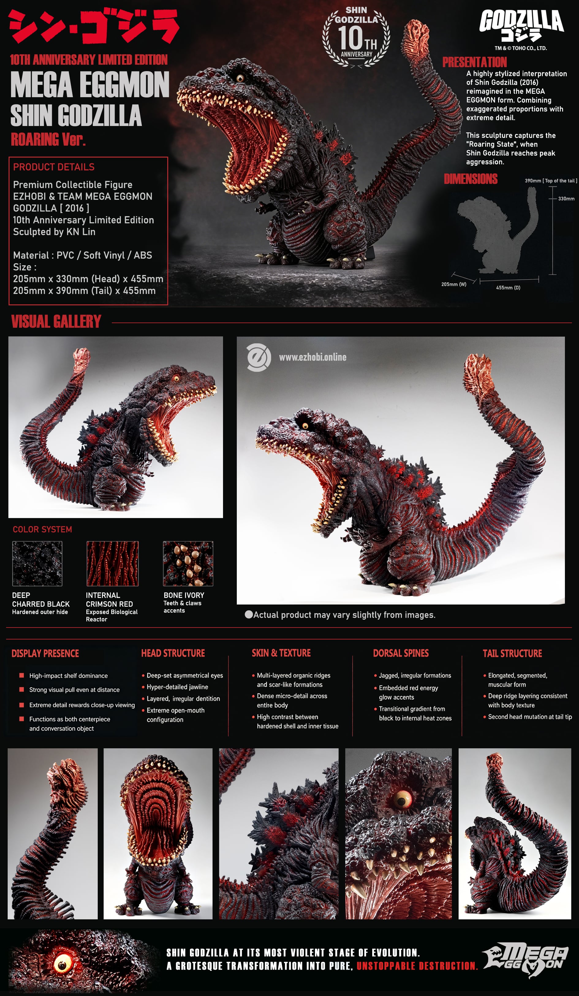 Shin Godzilla Mega Eggmon 10th Anniversary Godzilla 4th Form