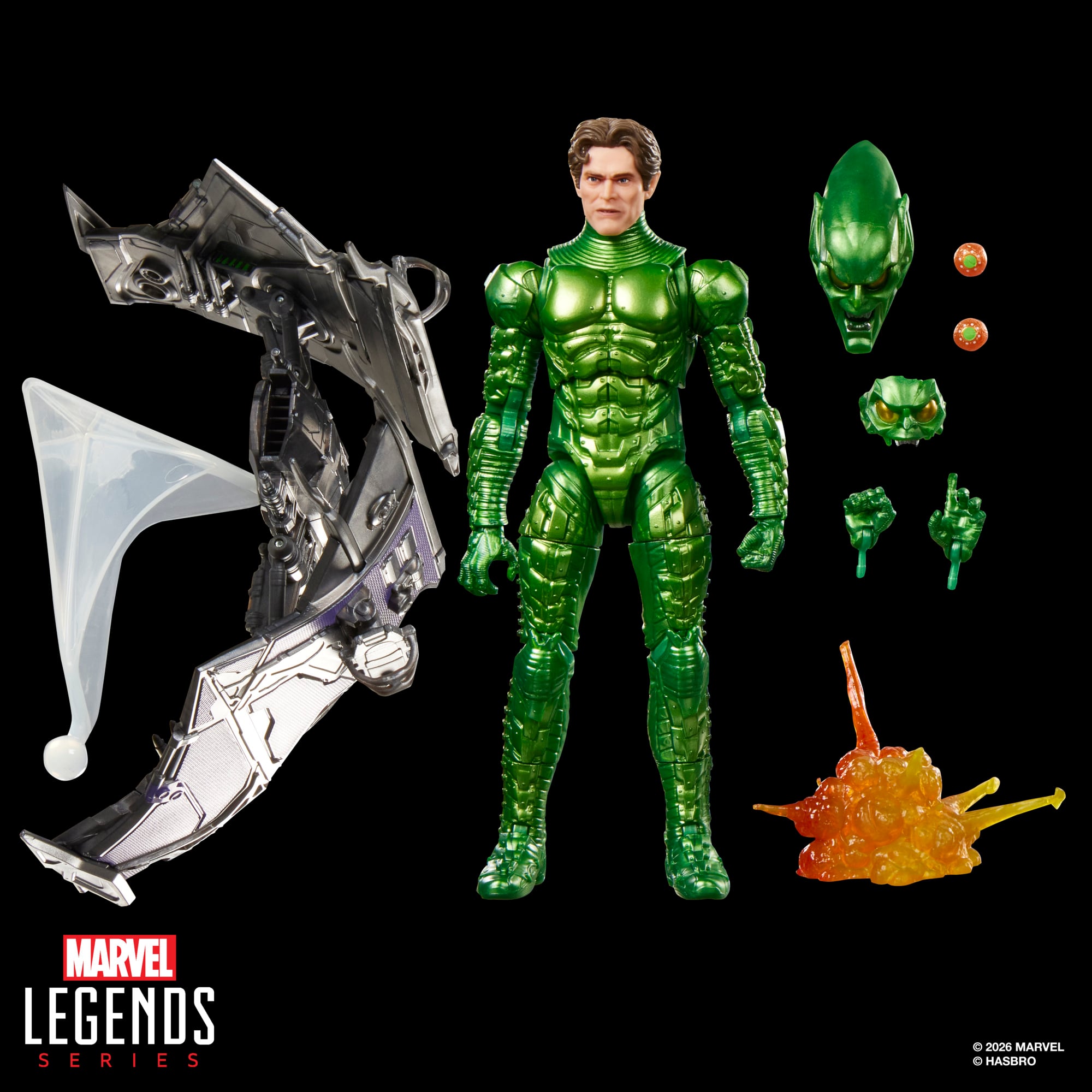 Spider-Man: No Way Home Marvel Legends Green Goblin Action Figure and Glider Set Gallery Image 13