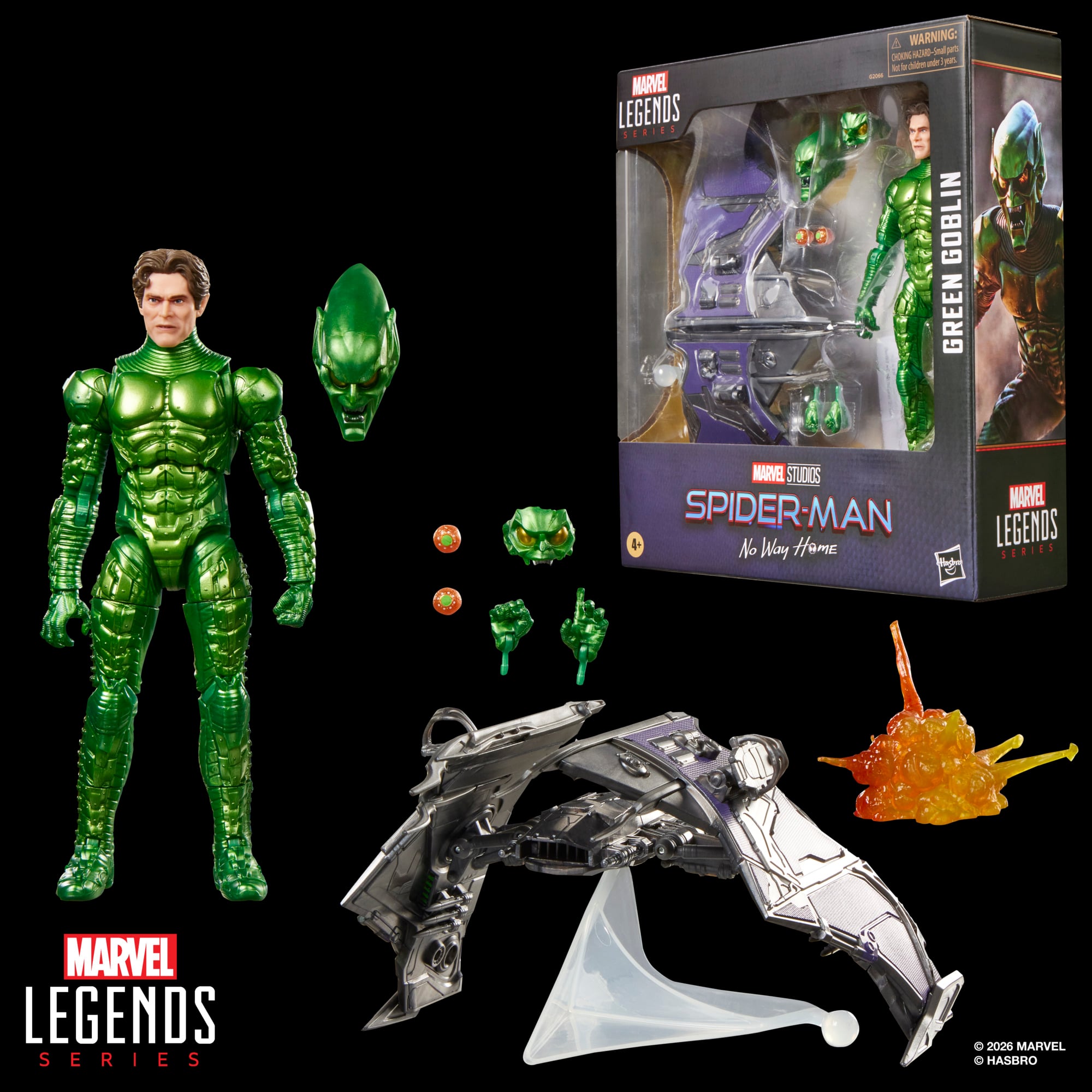 Spider-Man: No Way Home Marvel Legends Green Goblin Action Figure and Glider Set Gallery Image 14