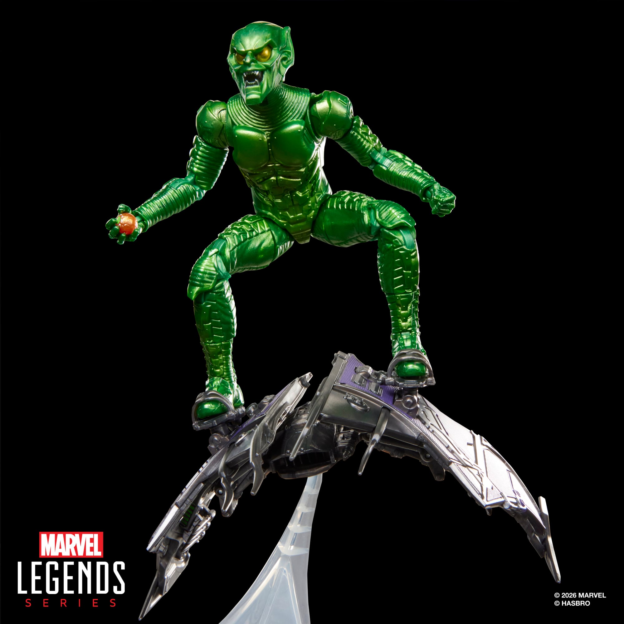 Spider-Man: No Way Home Marvel Legends Green Goblin Action Figure and Glider Set Gallery Image 3
