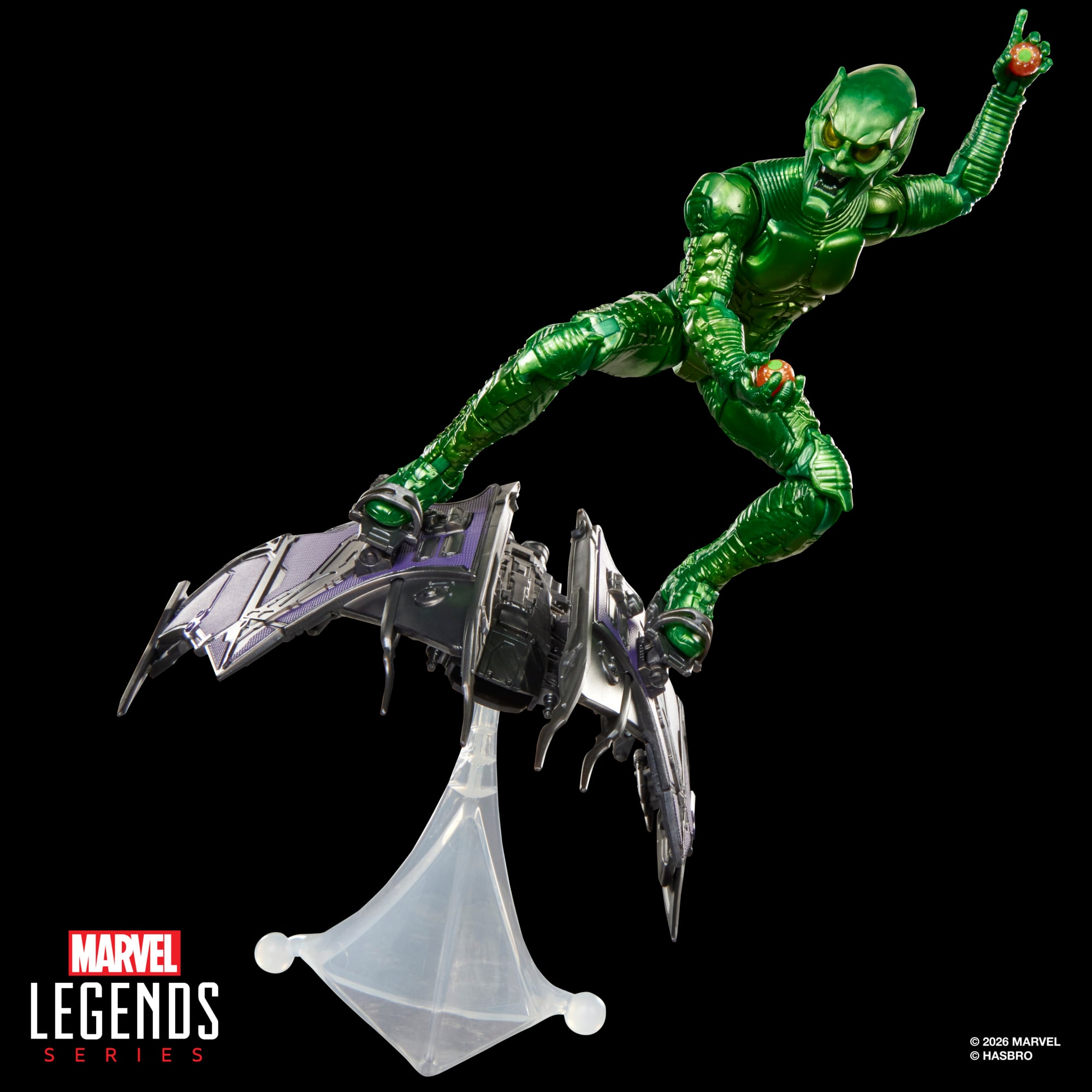 Spider-Man: No Way Home Marvel Legends Green Goblin Action Figure and Glider Set Gallery Image 5