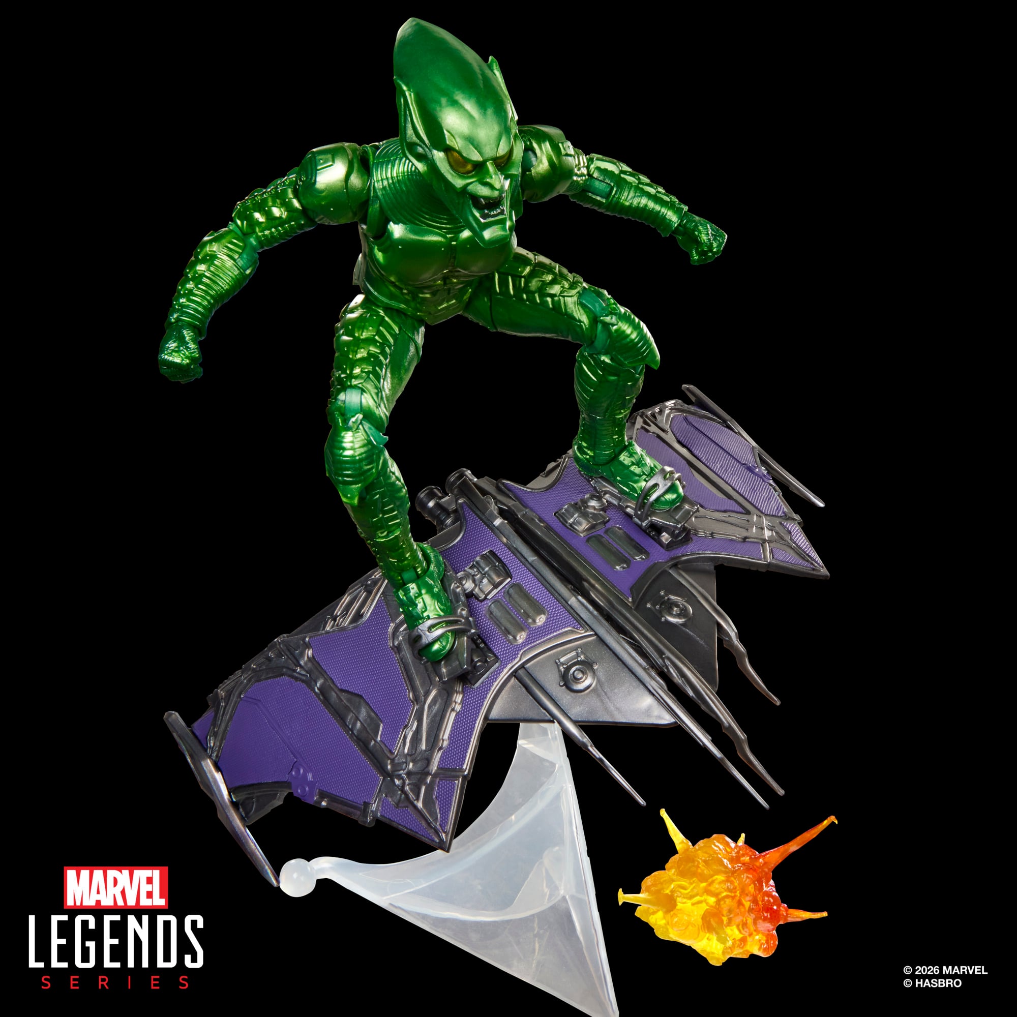 Spider-Man: No Way Home Marvel Legends Green Goblin Action Figure and Glider Set Gallery Image 4