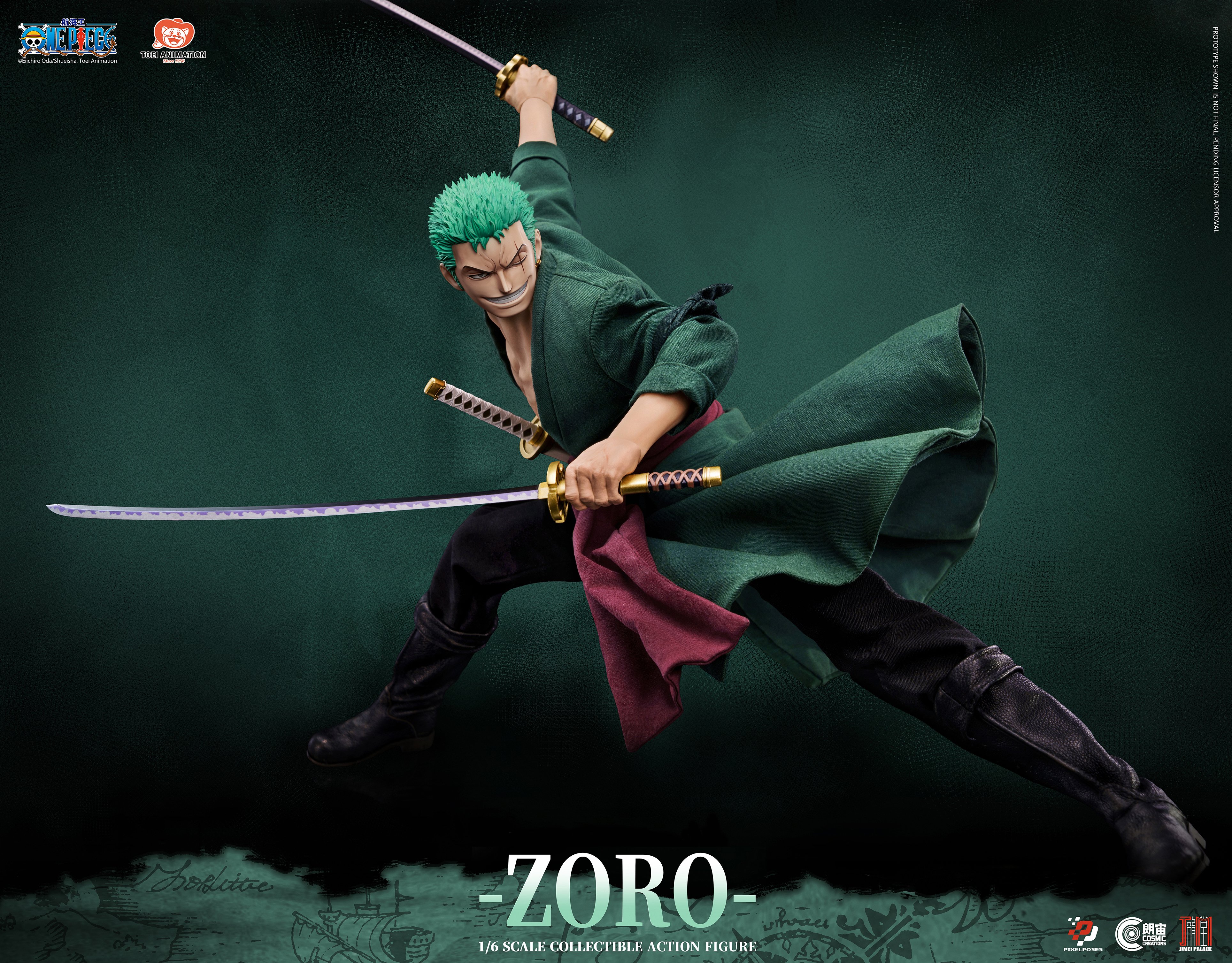 One Piece Pixel Poses Roronoa Zoro 1/6 Scale Action Figure Gallery Image 6