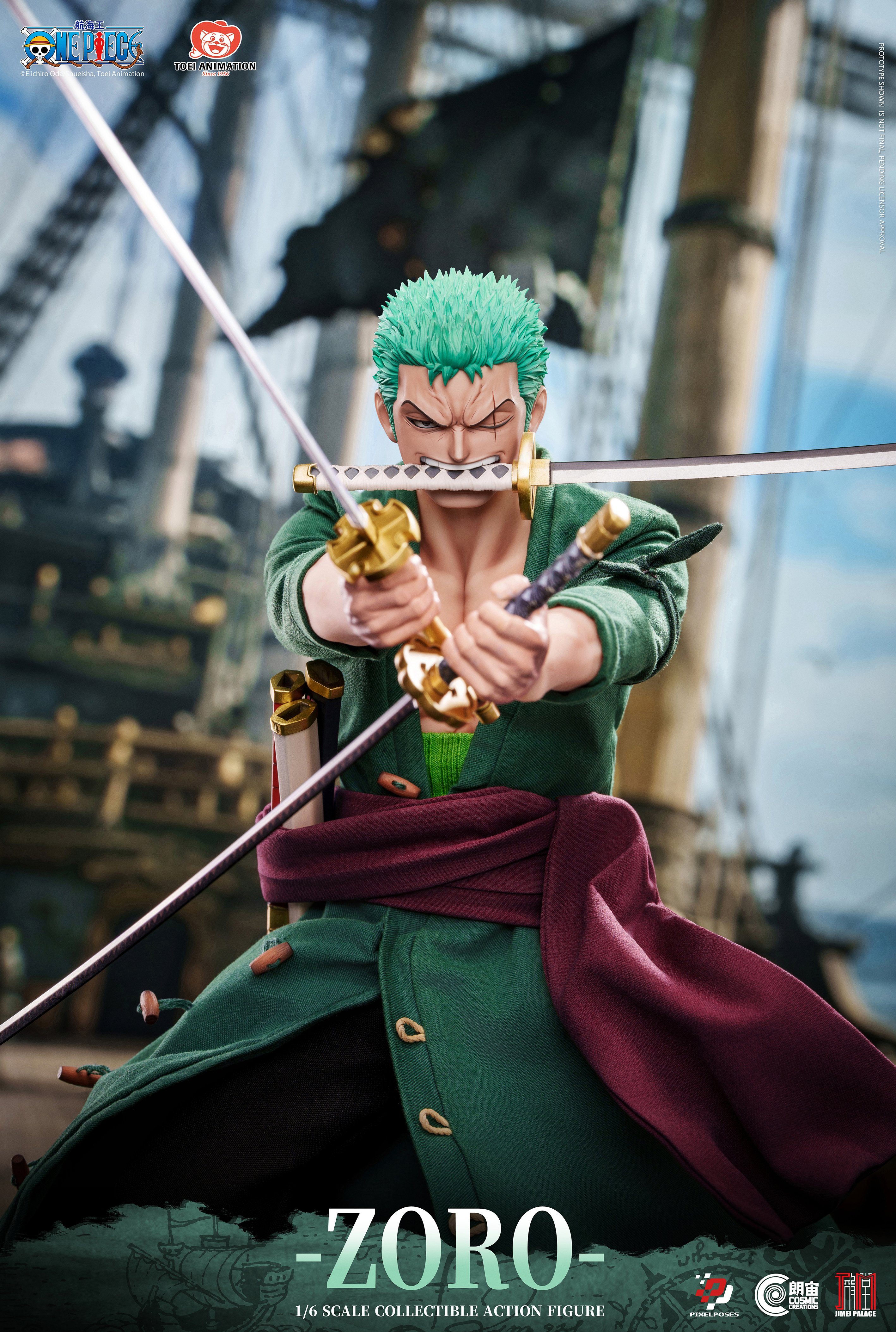 One Piece Pixel Poses Roronoa Zoro (Deluxe Ver.) 1/6 Scale Action