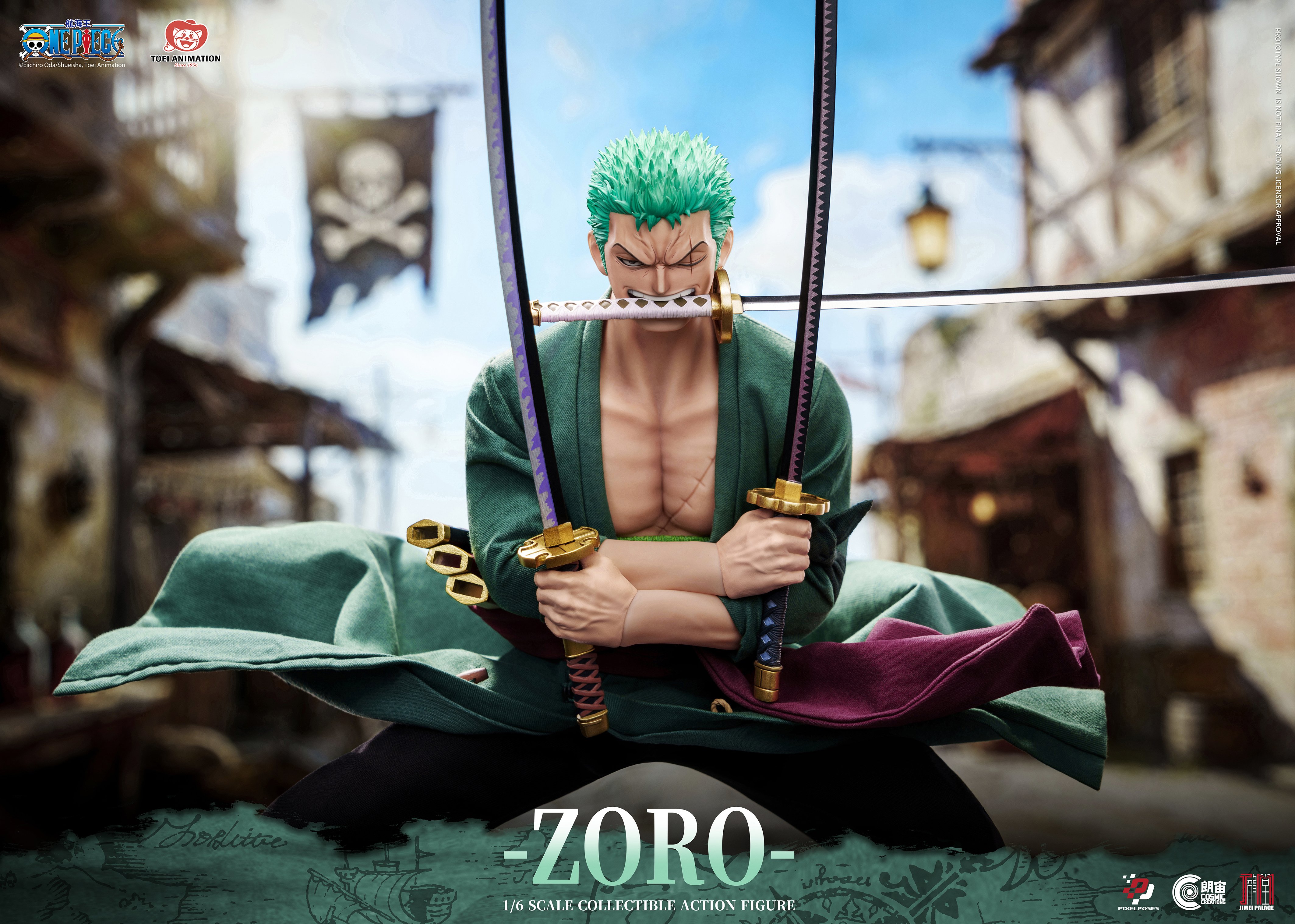 One Piece Pixel Poses Roronoa Zoro (Deluxe Ver.) 1/6 Scale Action