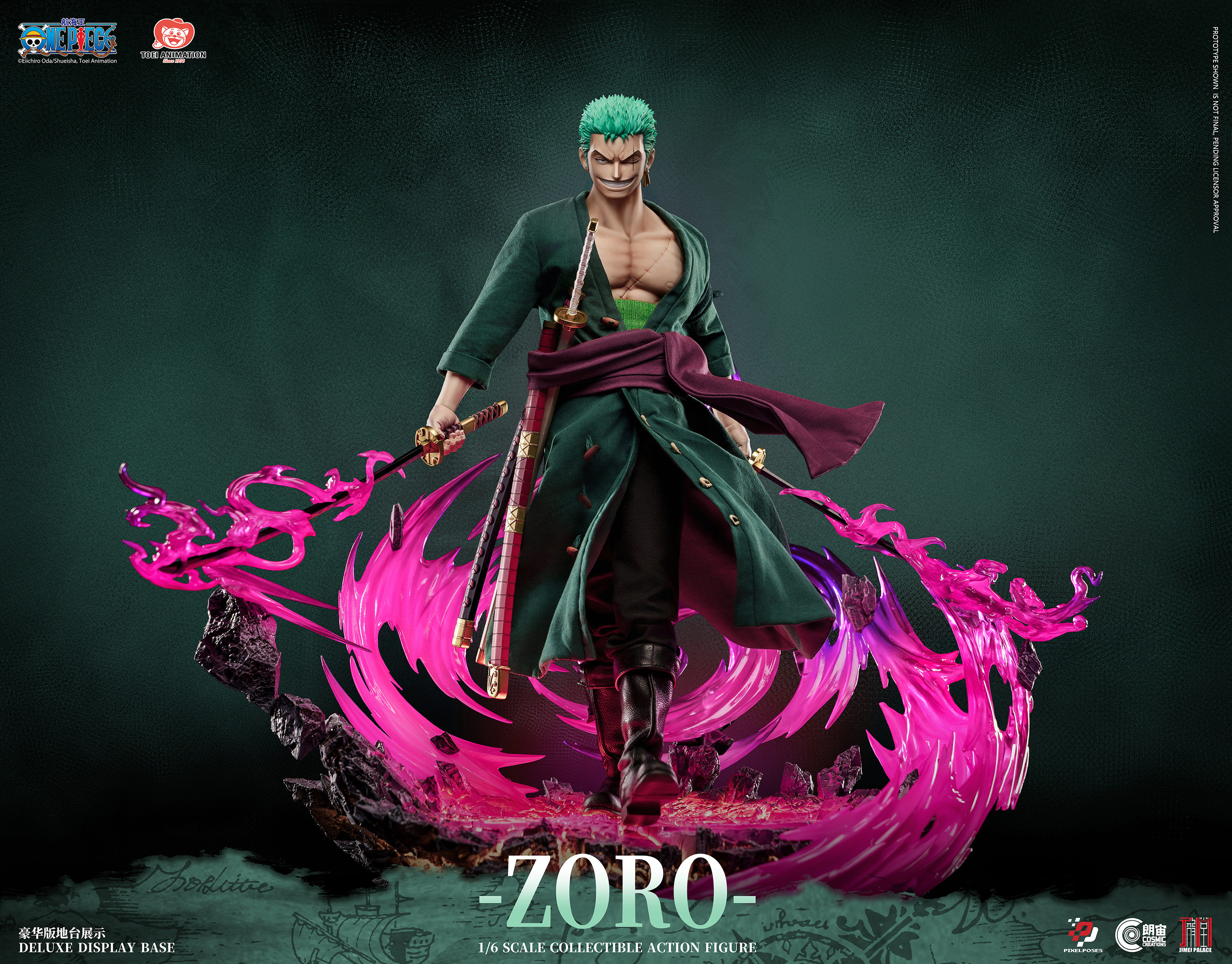 One Piece Pixel Poses Roronoa Zoro (Deluxe Ver.) 1/6 Scale Action
