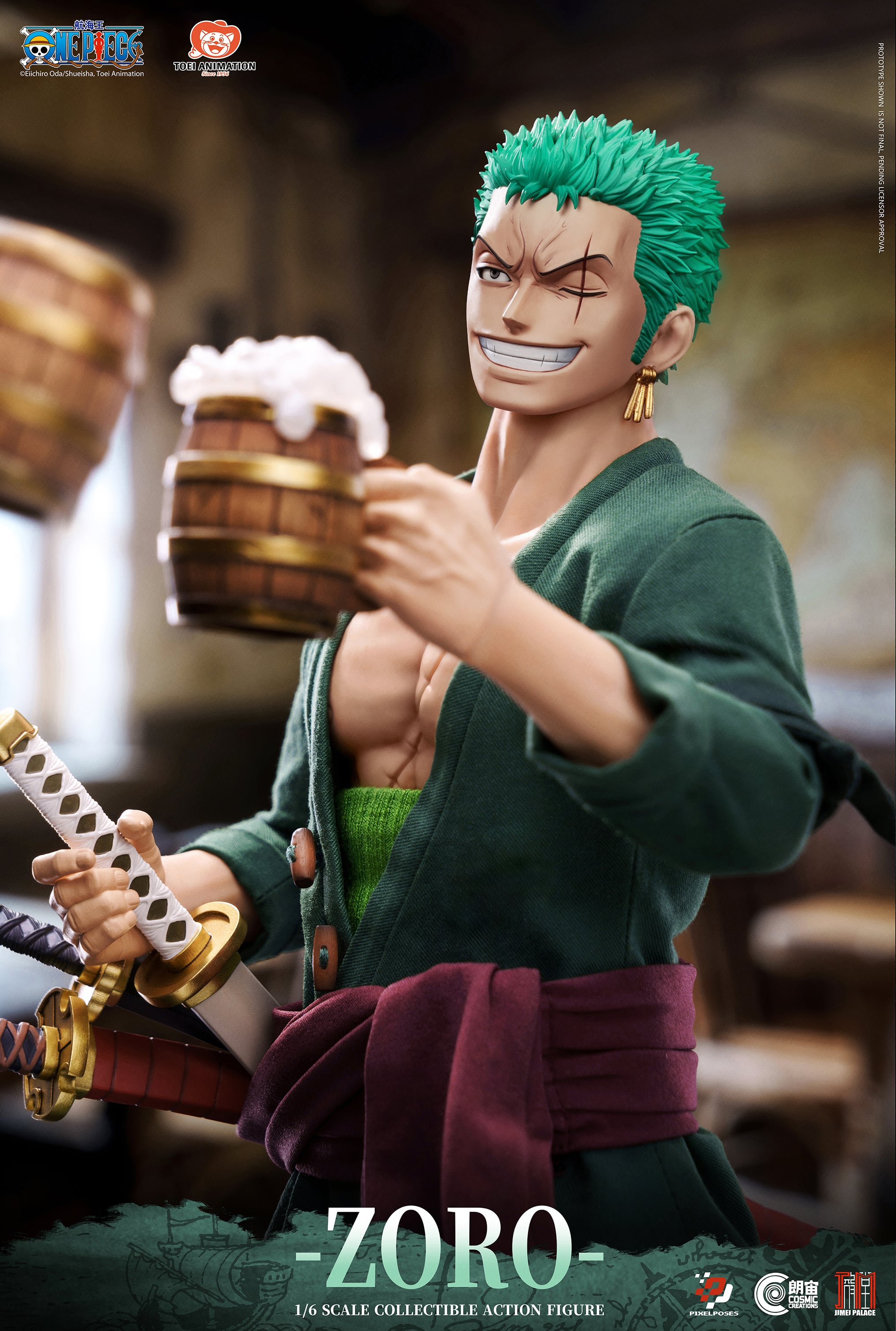 One Piece Pixel Poses Roronoa Zoro (Deluxe Ver.) 1/6 Scale Action