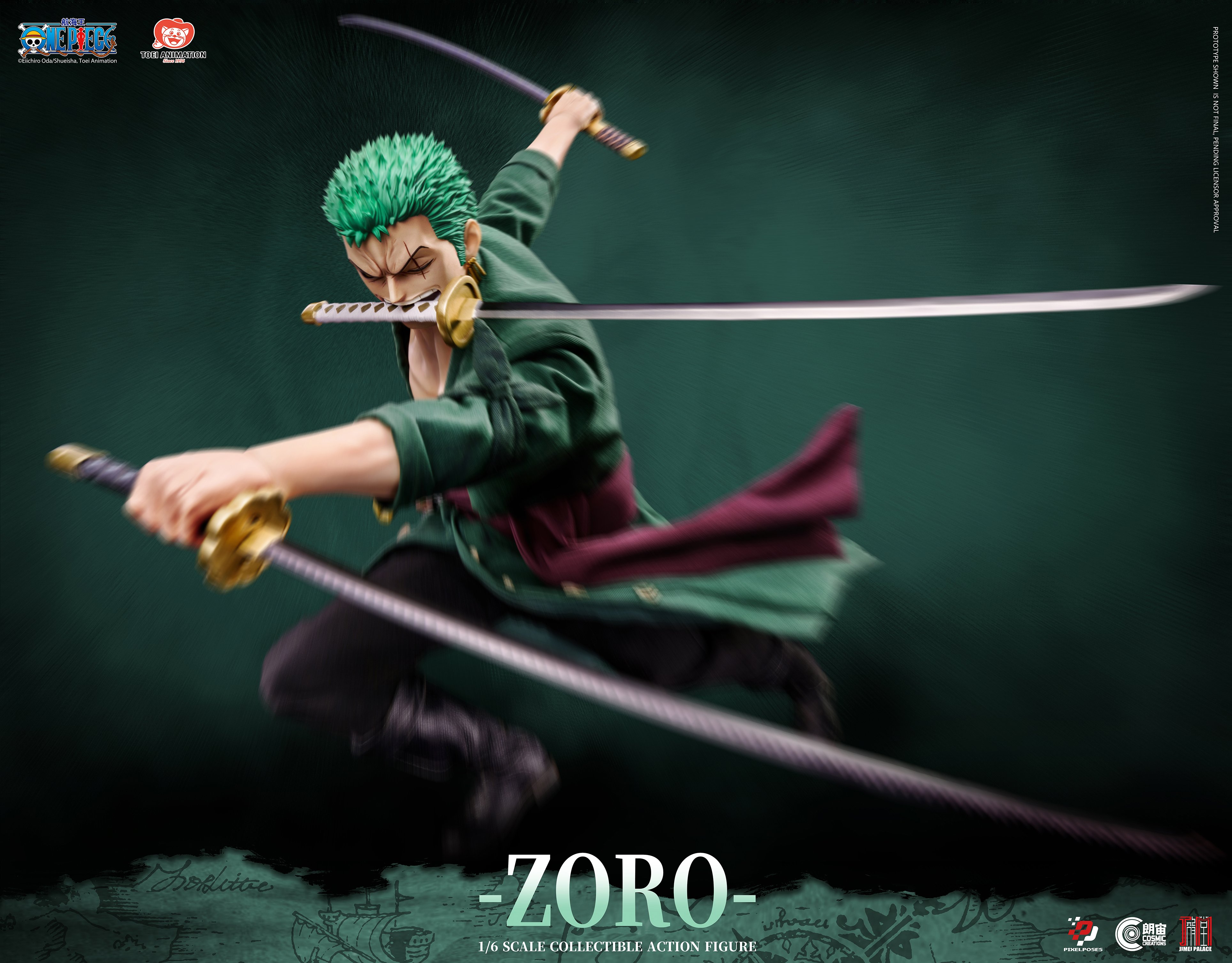 One Piece Pixel Poses Roronoa Zoro (Deluxe Ver.) 1/6 Scale Action