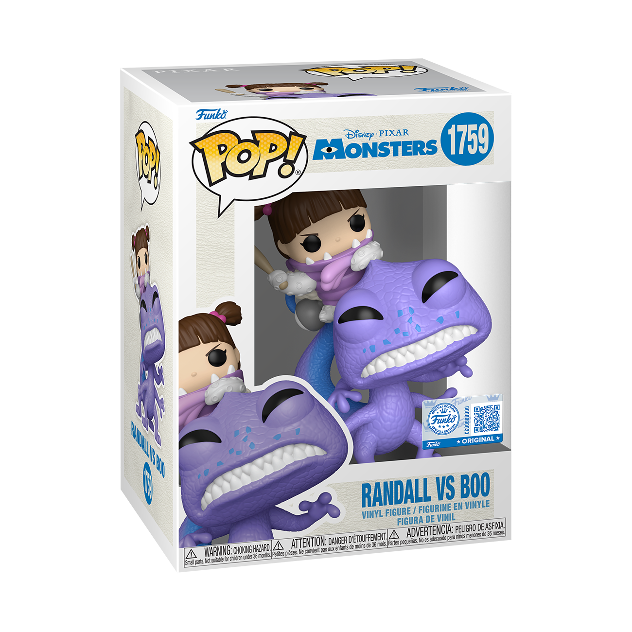 Monsters Inc Pop! #1759 Specialty Series Randall Vs. Boo Gallery Image 3