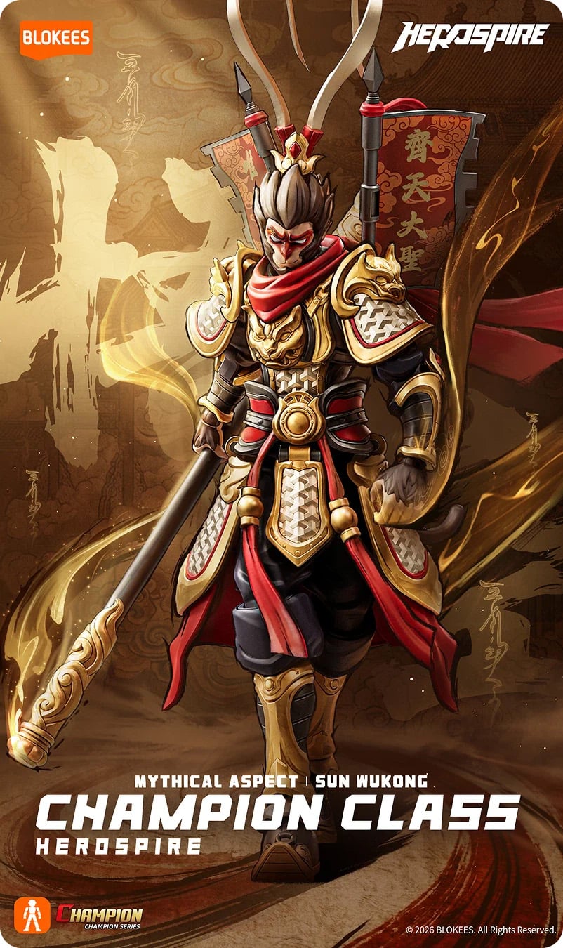 Journey to the West Herospire Champion Class CC01 Sun Wukong (Mythical Aspect Ver.) Model Kit Gallery Image 5