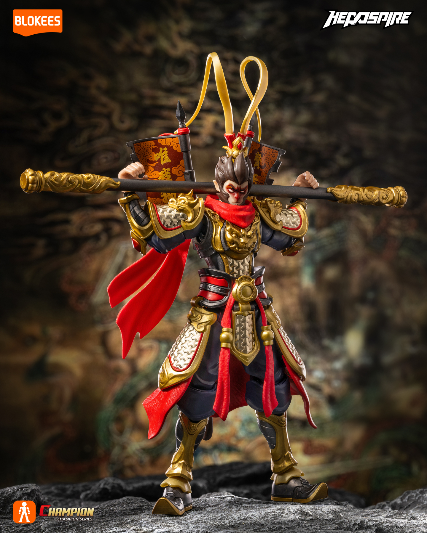 Journey to the West Herospire Champion Class CC01 Sun Wukong (Mythical Aspect Ver.) Model Kit Gallery Image 3