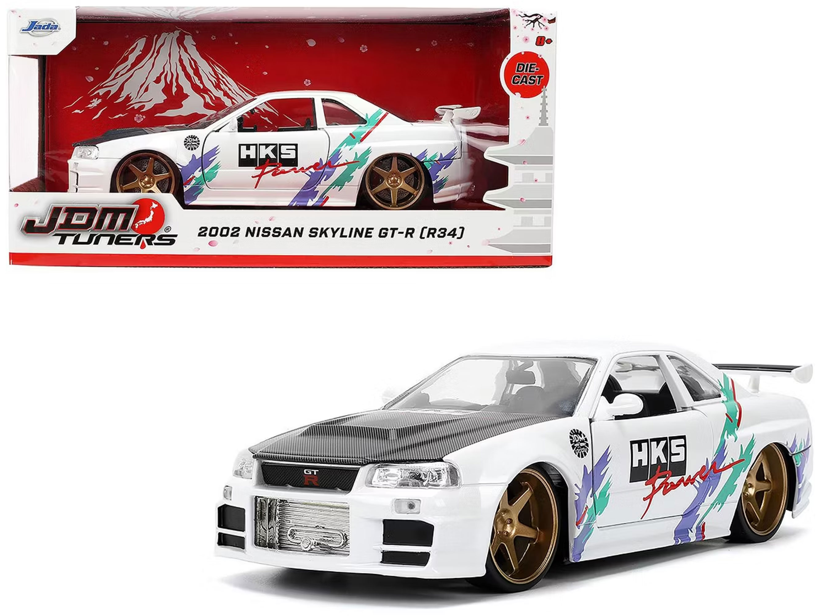 Japan's Domestic Market 2002 Nissan Skyline GT-R (R34) 1/24 Scale