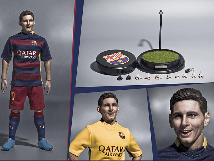 1/6 Scale FC Barcelona Soccer Figure 2015/16 Deluxe Kit - Messi