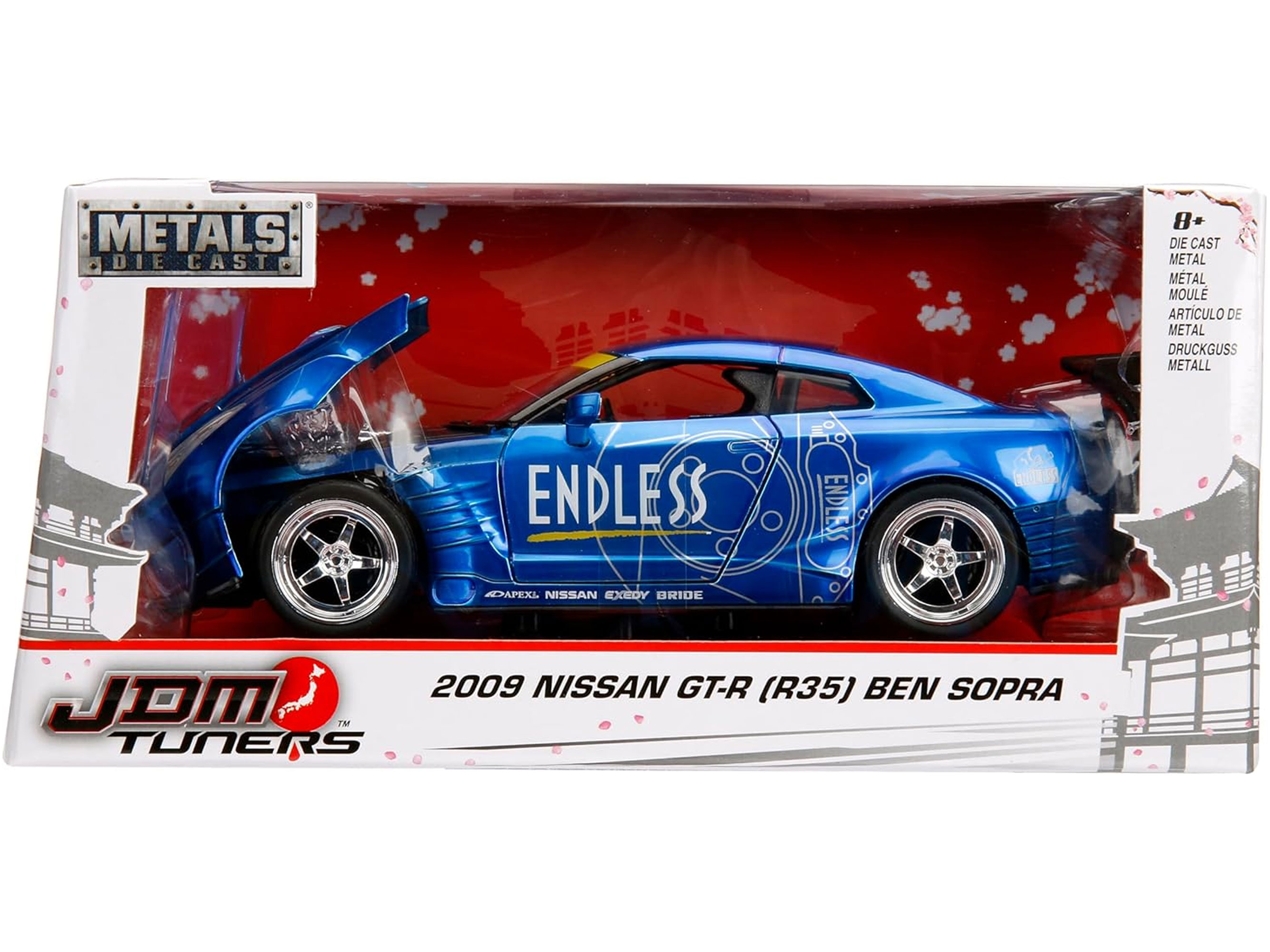 Japan's Domestic Market 2009 Nissan GT-R (R35) Ben Sopra 1/24 Scale Die-Cast Model Gallery Image 6