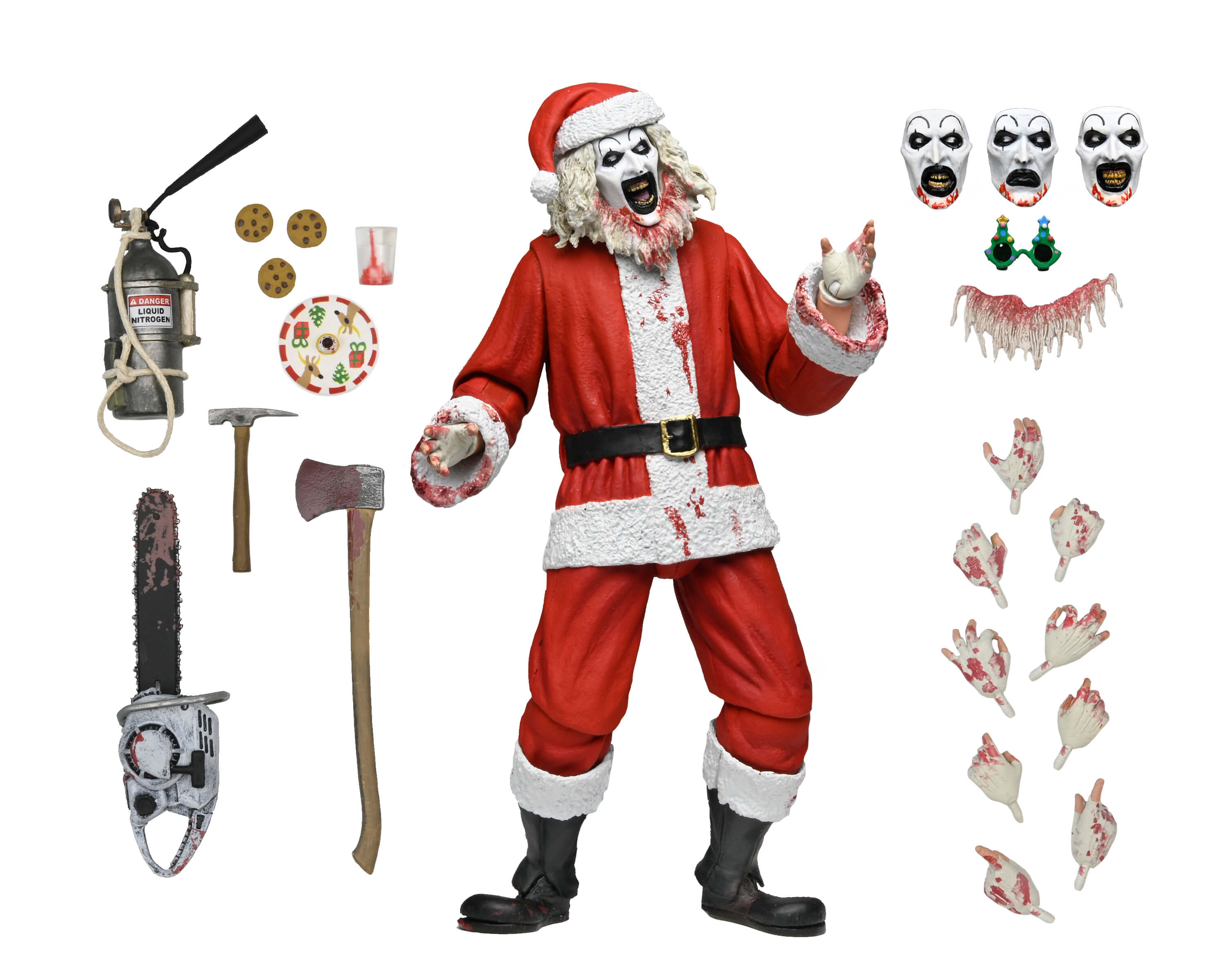 Terrifier 3 Ultimate Art the Clown (Bloody Santa Suit) Action Figure Gallery Image 18