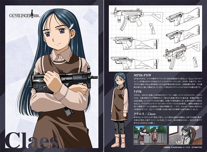 Little Armory x Gunslinger Girl LA-GG03 Glaes MP5 VP70 Type 1/12