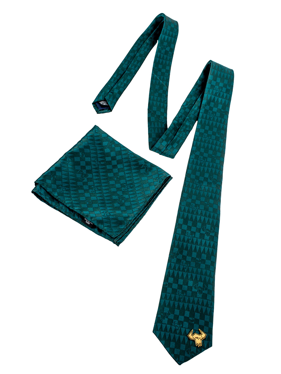 Warhammer 40,000 Ork Tie with Pin and Pocket Square Set Gallery Image 4