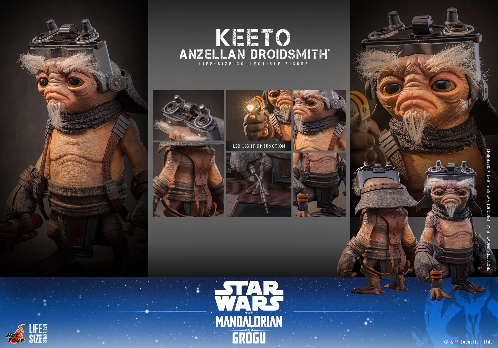 Star Wars: The Mandalorian and Grogu LMS018 Keeto (Anzellan Droidsmith) Life-Size Collectible Figure Gallery Image 17