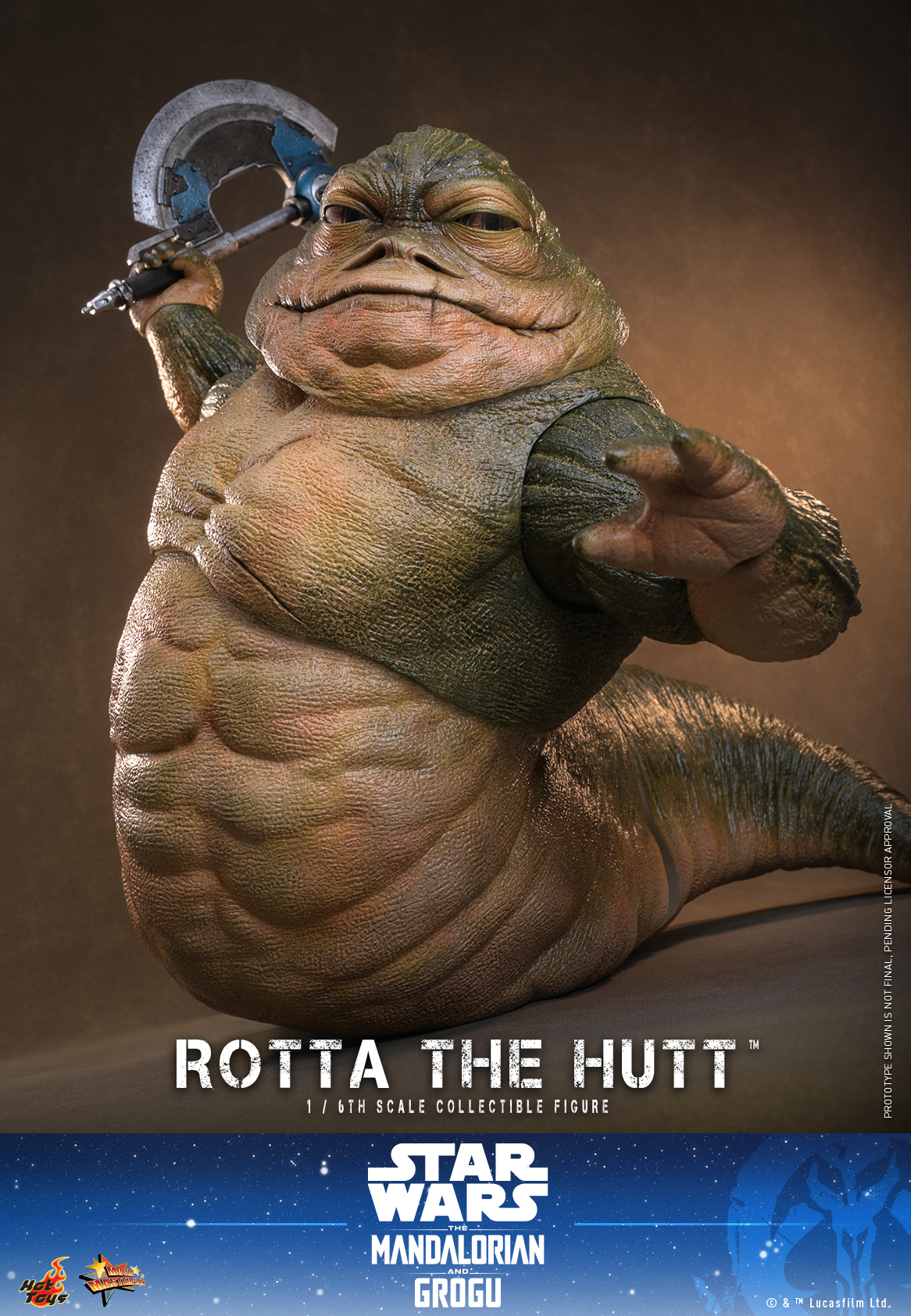 Star Wars: The Mandalorian & Grogu MMS885 Rotta the Hutt 1/6th Scale Collectible Figure Gallery Image 11