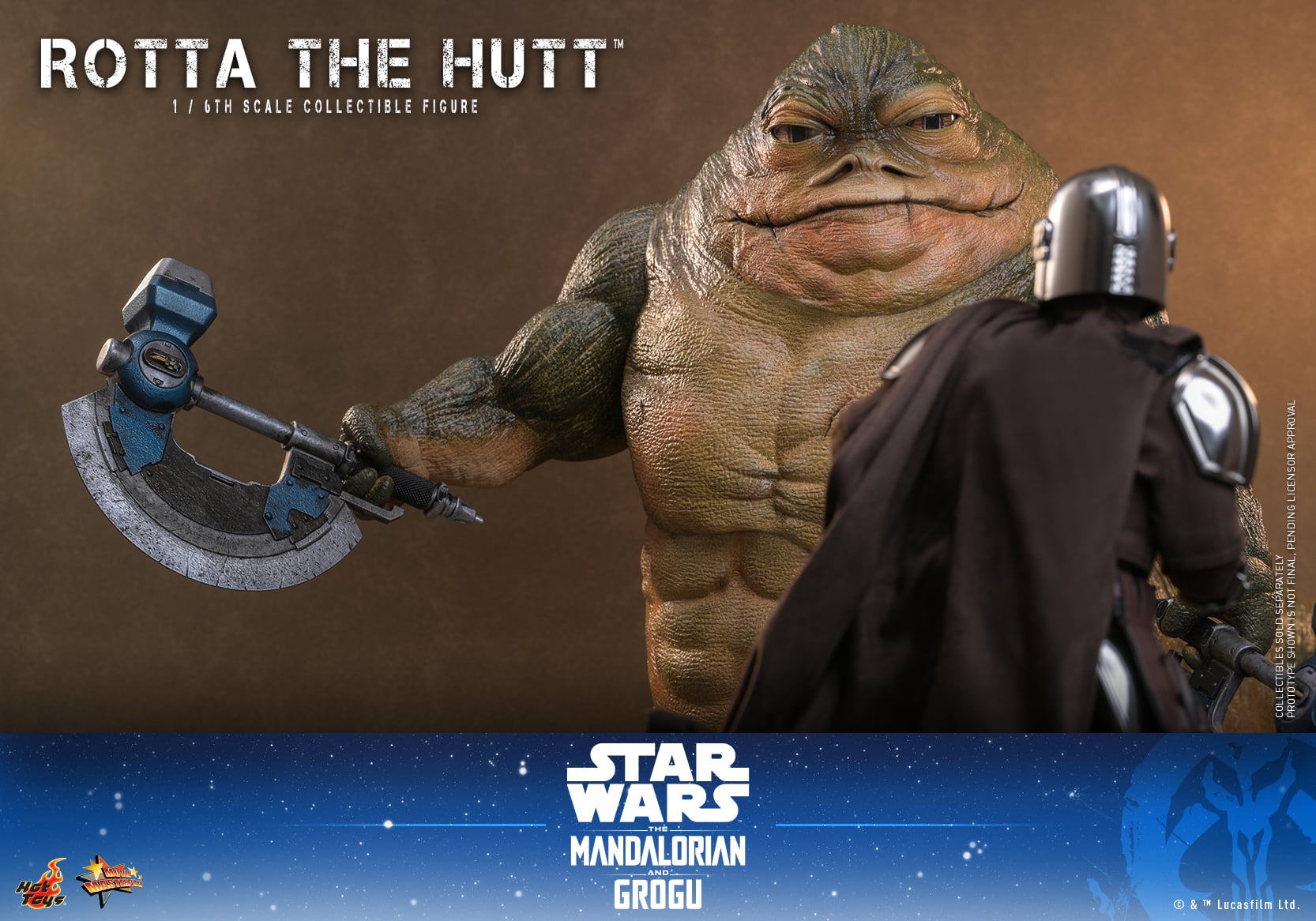 Star Wars: The Mandalorian & Grogu MMS885 Rotta the Hutt 1/6th Scale Collectible Figure Gallery Image 14