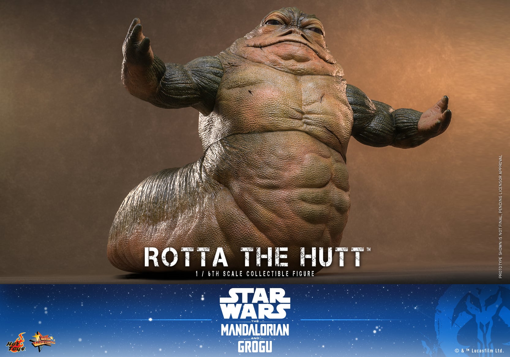 Star Wars: The Mandalorian & Grogu MMS885 Rotta the Hutt 1/6th Scale Collectible Figure Gallery Image 5