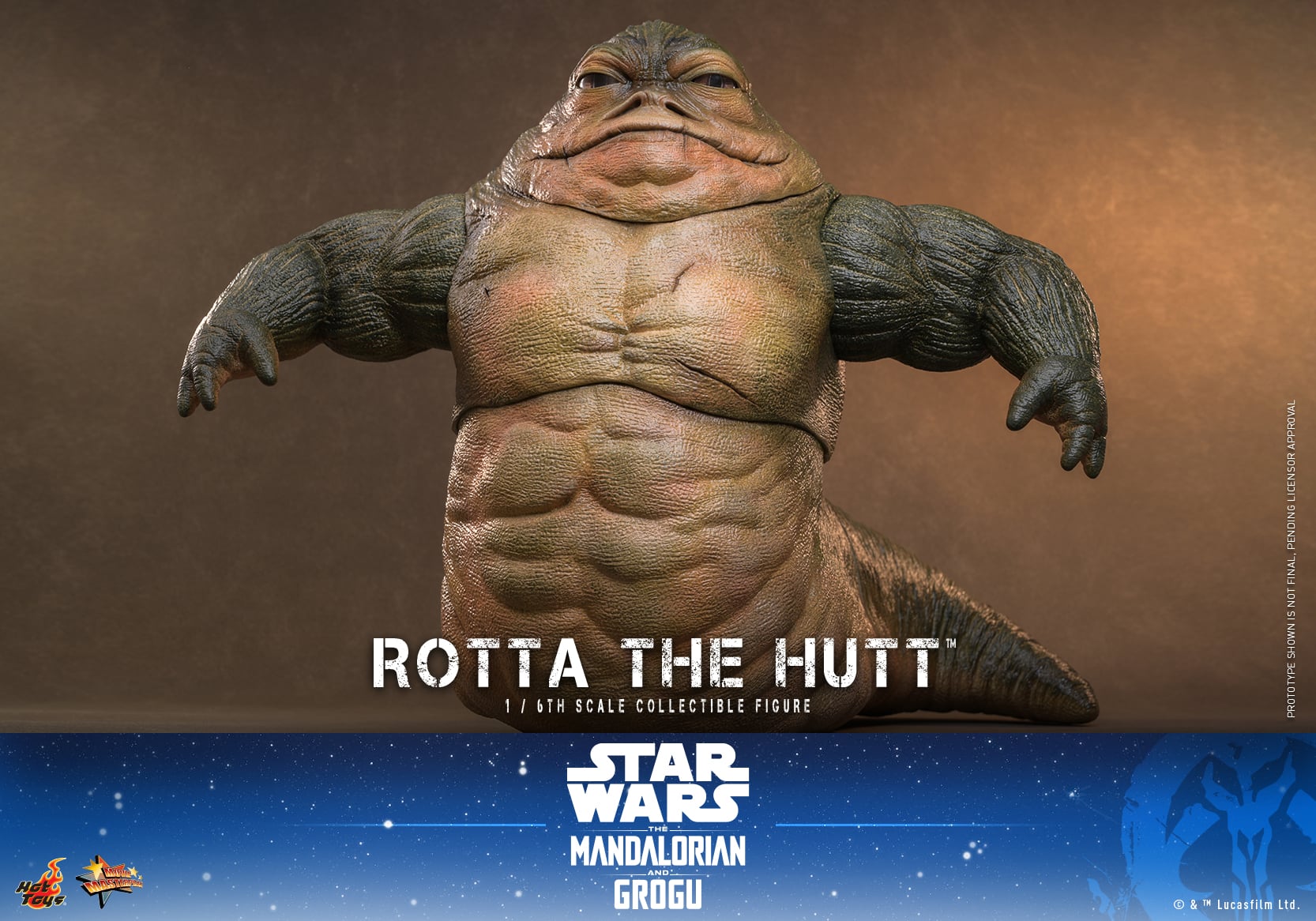 Star Wars: The Mandalorian & Grogu MMS885 Rotta the Hutt 1/6th Scale Collectible Figure Gallery Image 9