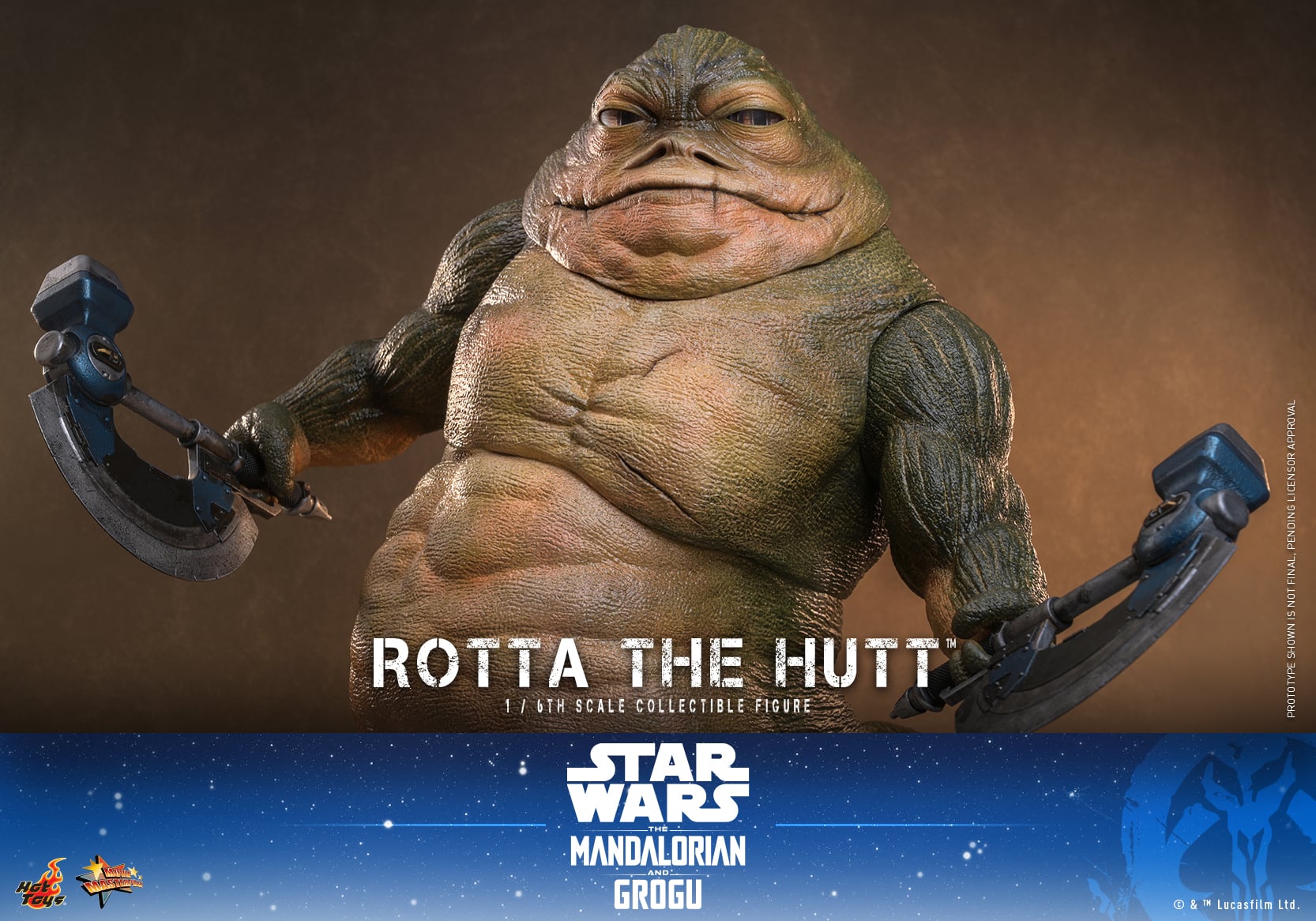 Star Wars: The Mandalorian & Grogu MMS885 Rotta the Hutt 1/6th Scale Collectible Figure Gallery Image 8