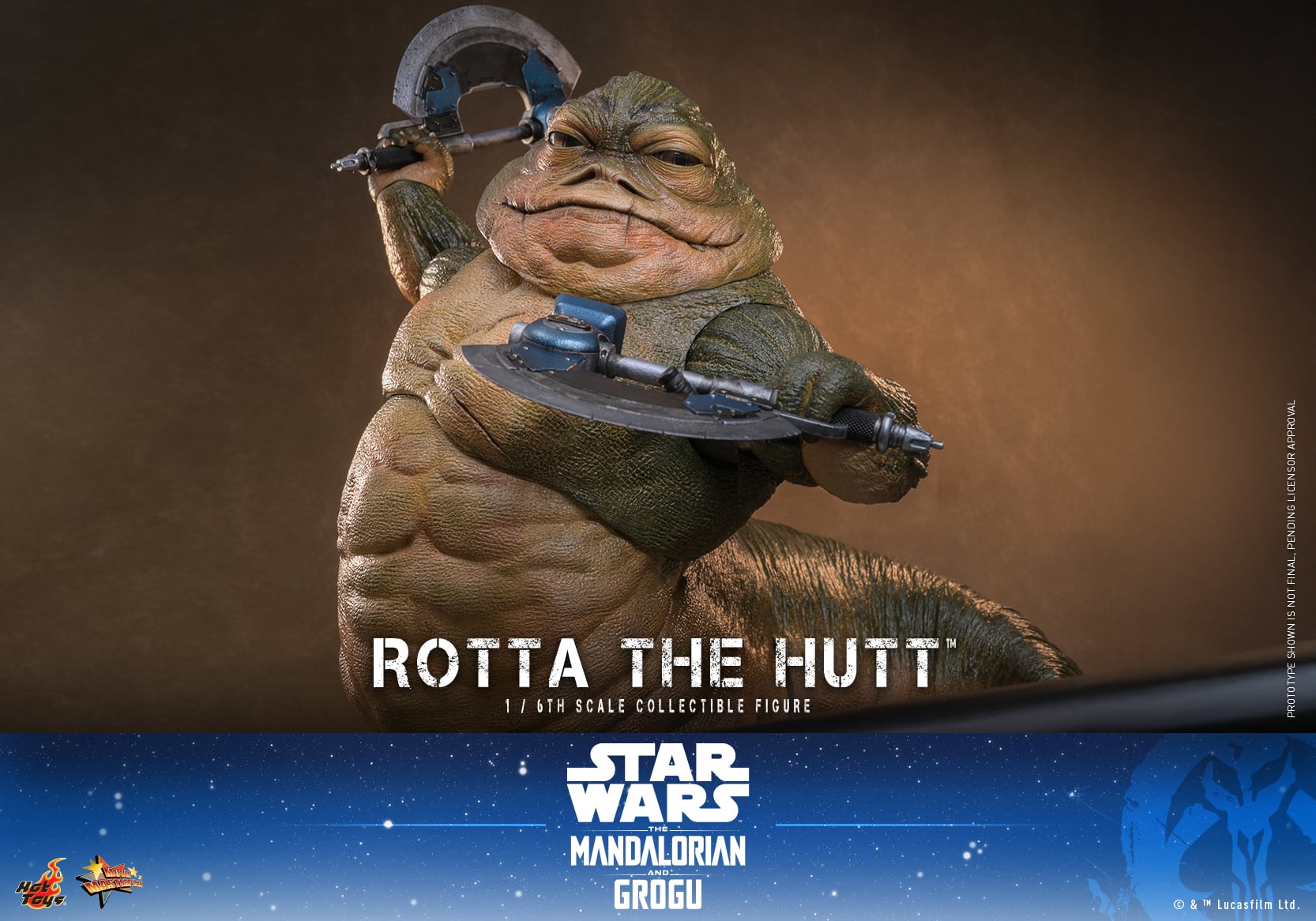 Star Wars: The Mandalorian & Grogu MMS885 Rotta the Hutt 1/6th Scale Collectible Figure Gallery Image 6