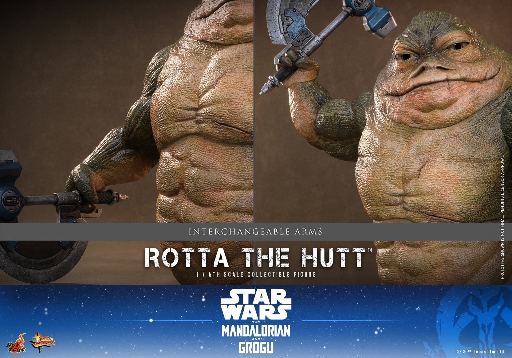 Star Wars: The Mandalorian & Grogu MMS885 Rotta the Hutt 1/6th Scale Collectible Figure Gallery Image 18