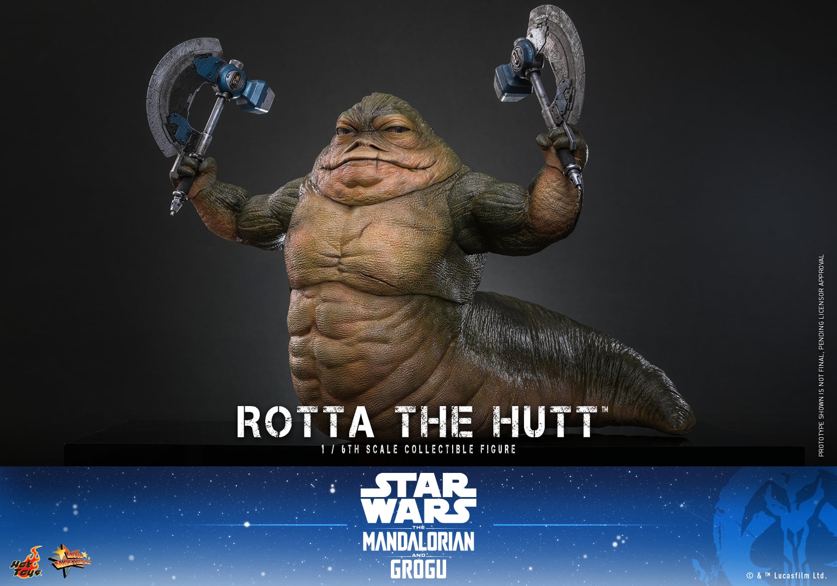 Star Wars: The Mandalorian & Grogu MMS885 Rotta the Hutt 1/6th Scale Collectible Figure Gallery Image 13