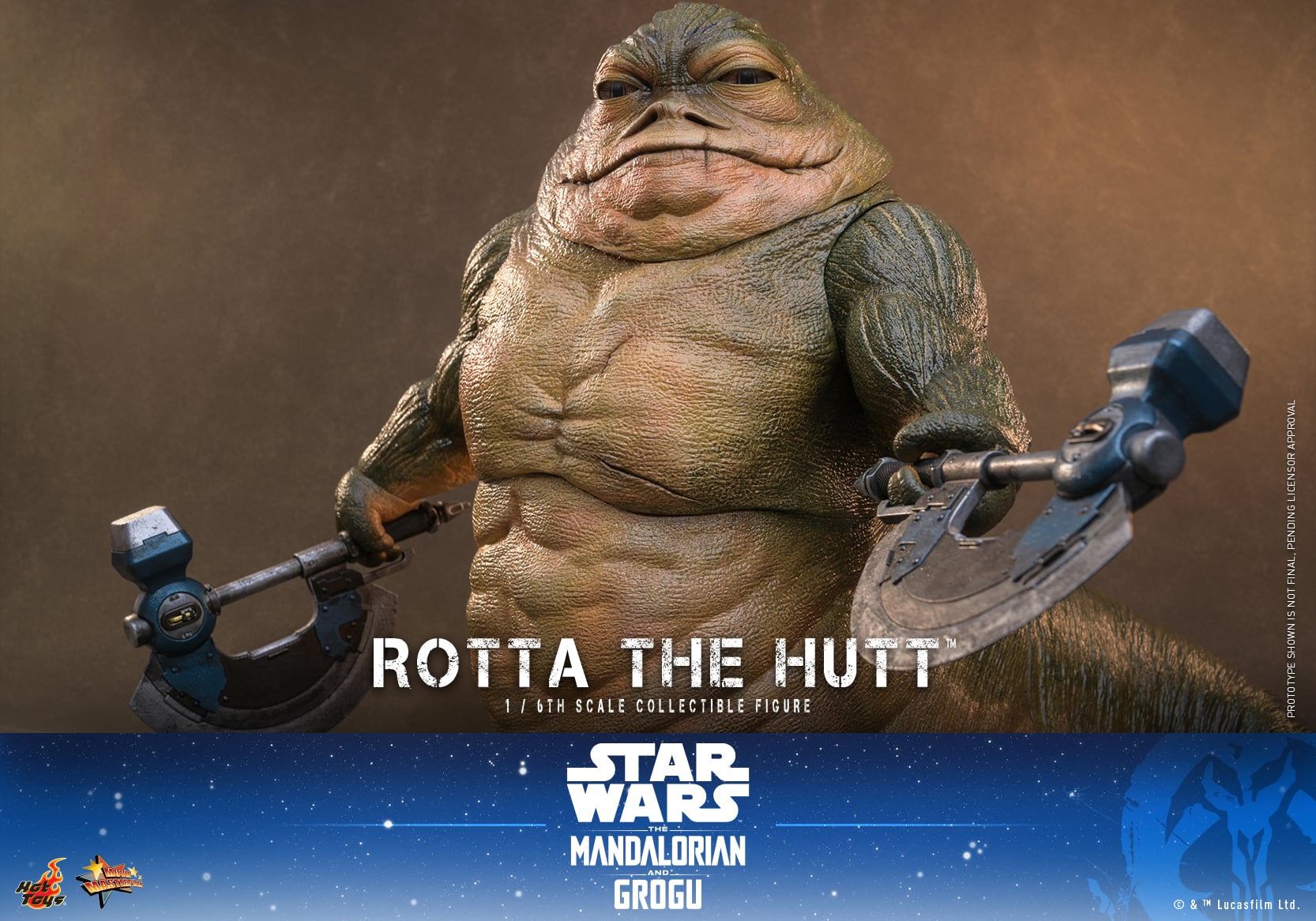 Star Wars: The Mandalorian & Grogu MMS885 Rotta the Hutt 1/6th Scale Collectible Figure Gallery Image 10