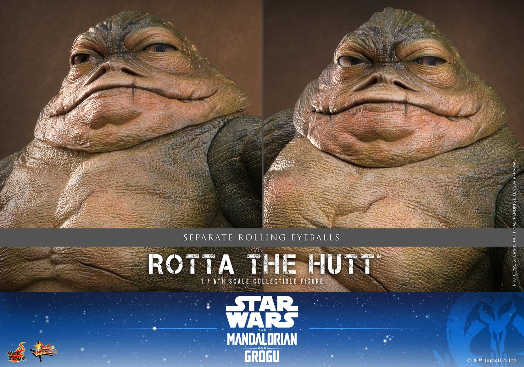 Star Wars: The Mandalorian & Grogu MMS885 Rotta the Hutt 1/6th Scale Collectible Figure Gallery Image 17