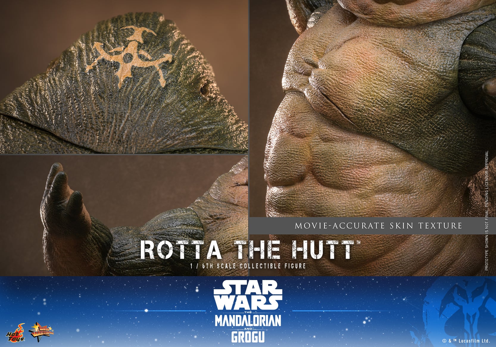 Star Wars: The Mandalorian & Grogu MMS885 Rotta the Hutt 1/6th Scale Collectible Figure Gallery Image 16