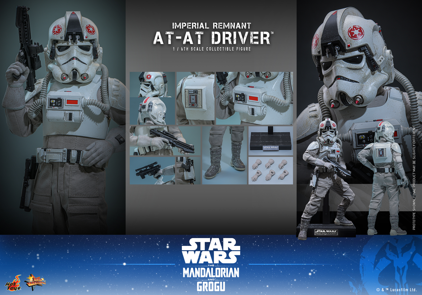 Star Wars: The Mandalorian & Grogu MMS845 Imperial Remnant AT-AT Driver 1/6th Scale Collectible Figure Gallery Image 20