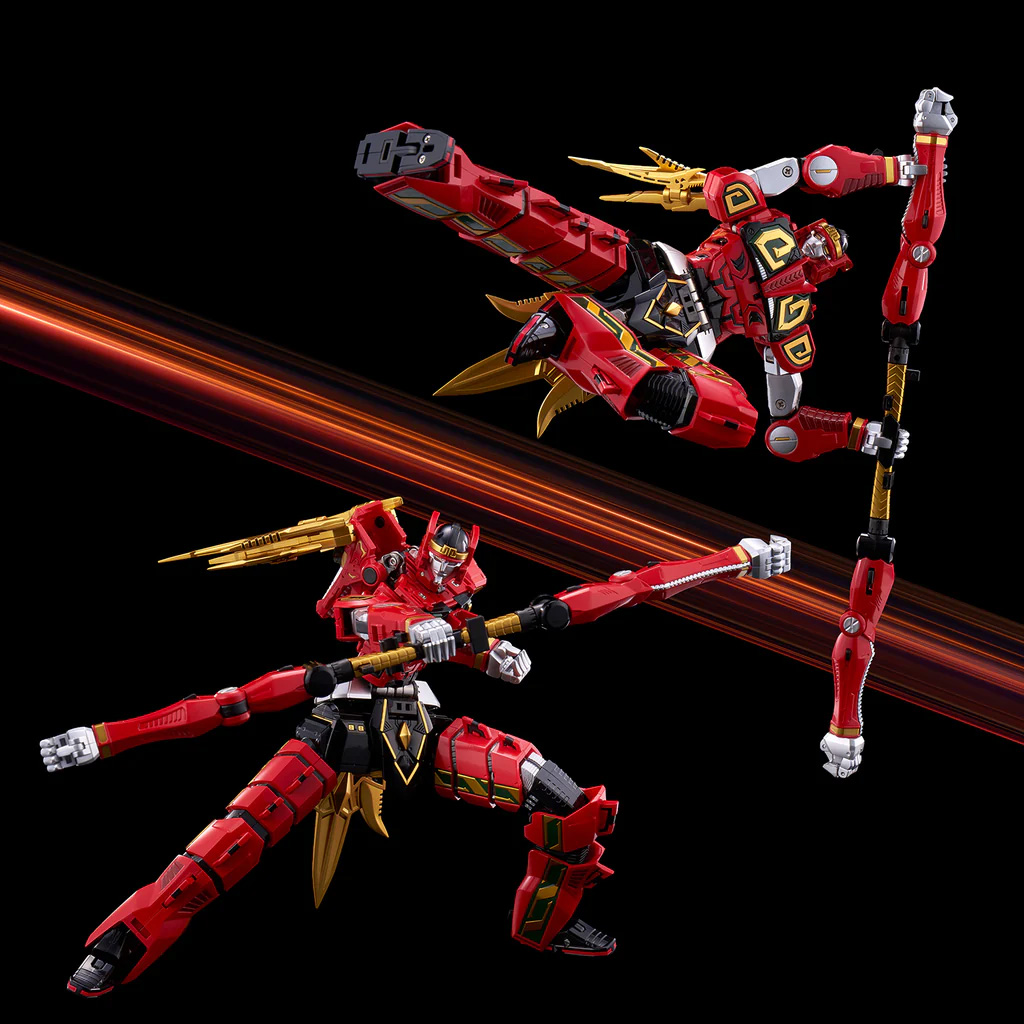 Mighty Morphin Power Rangers Go! Kara Kuri Combine Thunder Megazord Action Figure Gallery Image 11