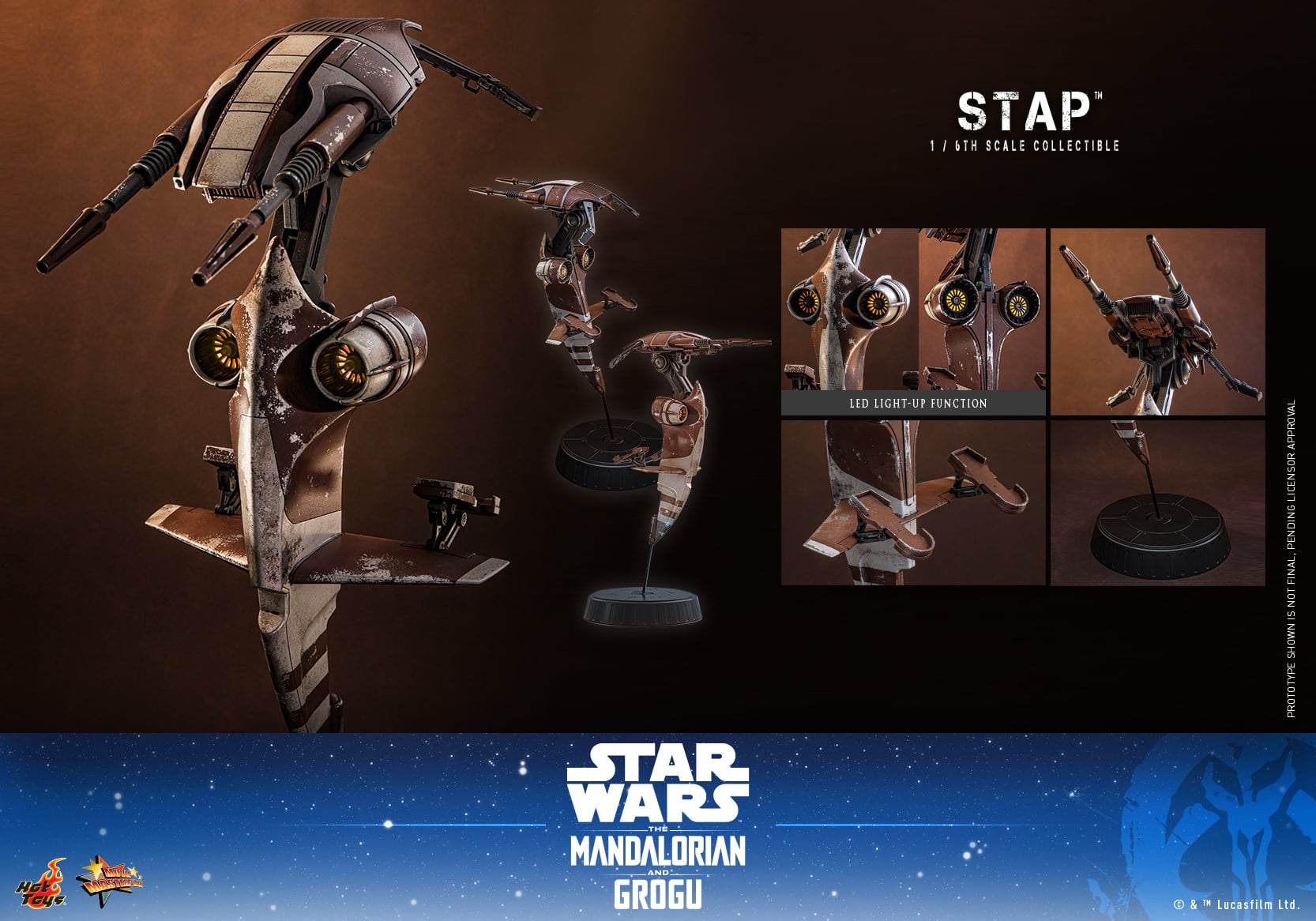 Star Wars: The Mandalorian & Grogu MMS886 STAP 1/6th Scale Collectible Gallery Image 19