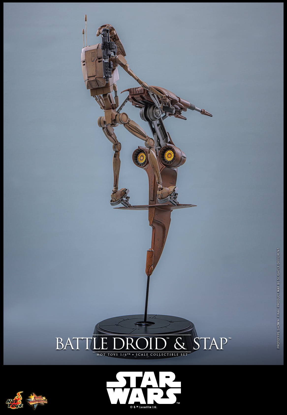 Star Wars: The Phantom Menace MMS887 Battle Droid & STAP 1/6th Scale Collectible Figure and Vehicle Accessory Gallery Image 10