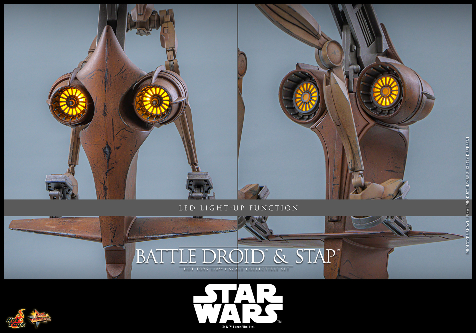 Star Wars: The Phantom Menace MMS887 Battle Droid & STAP 1/6th Scale Collectible Figure and Vehicle Accessory Gallery Image 18