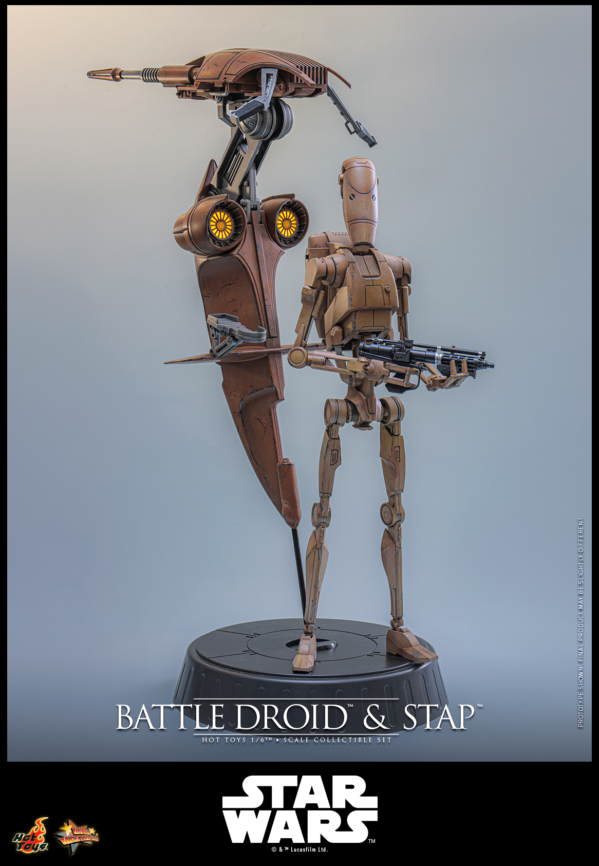 Star Wars: The Phantom Menace MMS887 Battle Droid & STAP 1/6th Scale Collectible Figure and Vehicle Accessory Gallery Image 12