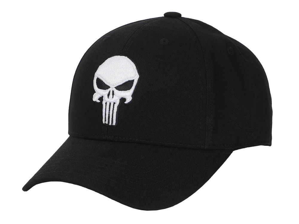 Marvel Punisher Logo Embroidered Snapback Hat Gallery Image 1