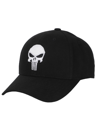 Marvel Punisher Logo Embroidered Snapback Hat Gallery Image 2