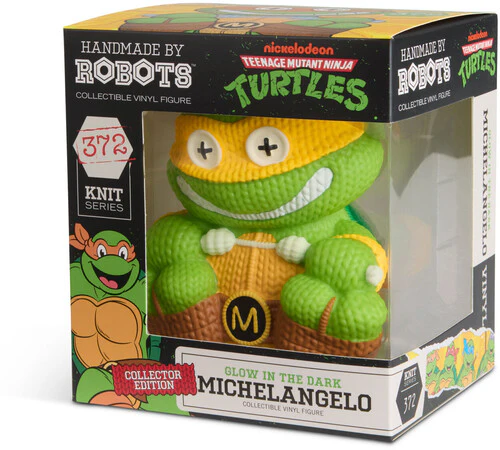 Teenage Mutant Ninja Turtles Handmade by Robots #372 Michelangelo (Glow in the Dark) Figure Gallery Image 7