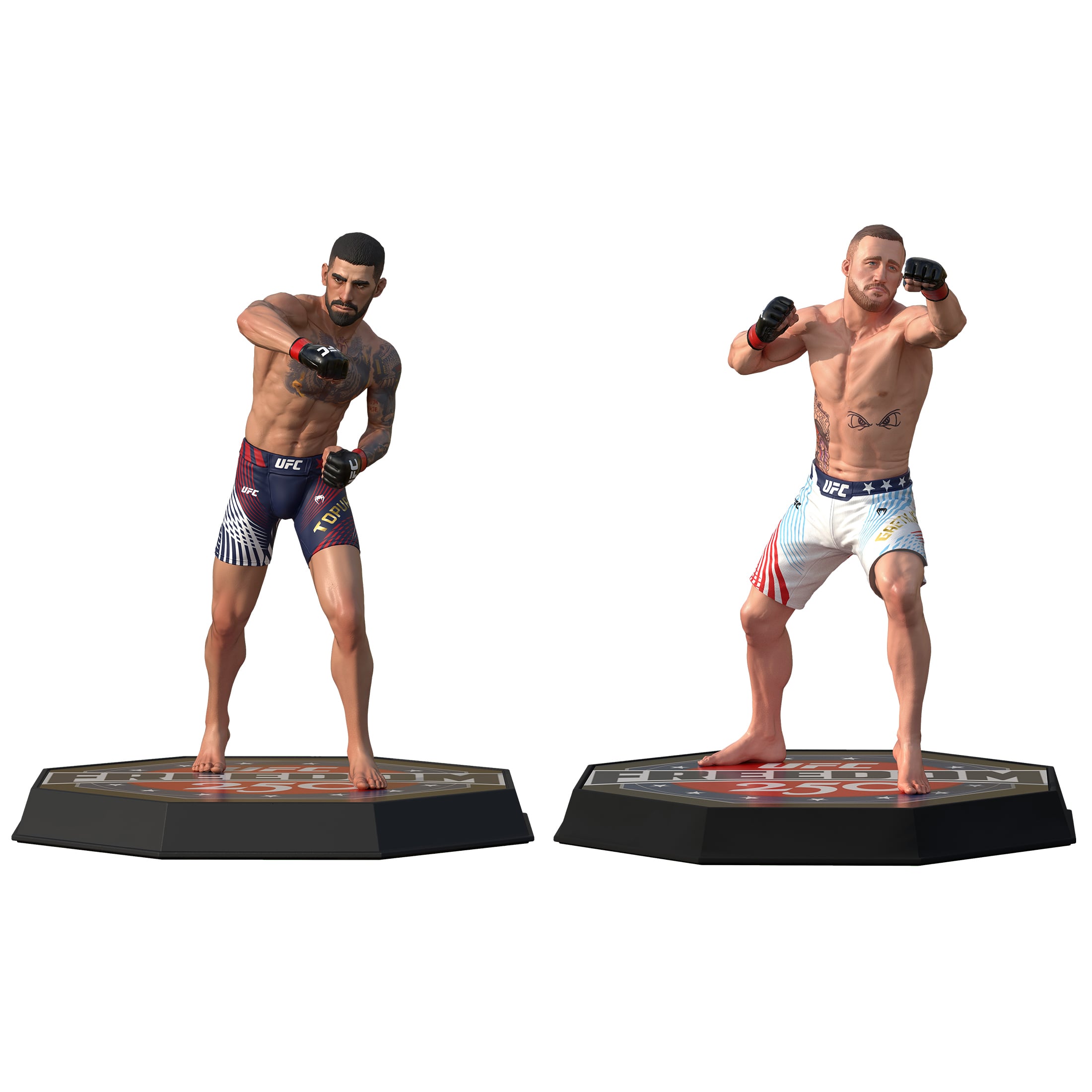 UFC SportsPicks Ilia Topuria & Justin Gaethje (UFC Freedom 250) 7" Posed Figure Two-Pack Gallery Image 5
