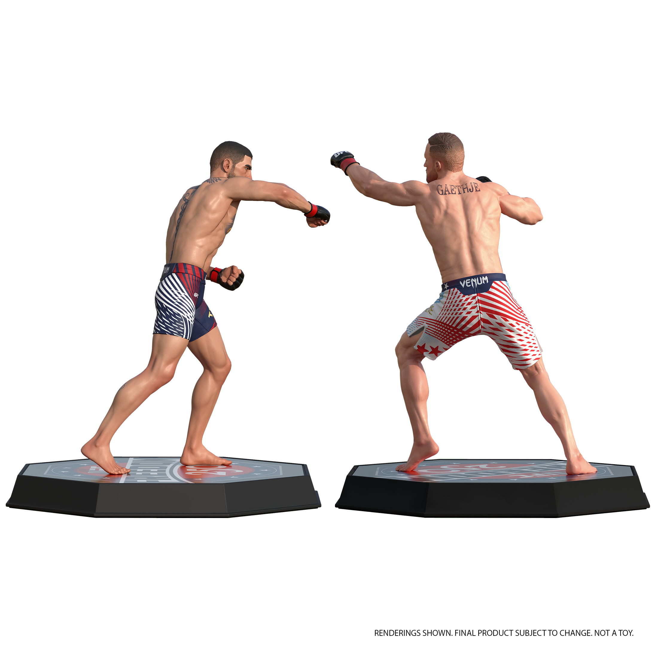 UFC SportsPicks Ilia Topuria & Justin Gaethje (UFC Freedom 250) 7" Posed Figure Two-Pack Gallery Image 4