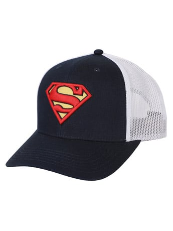 DC Comics Superman 3D Embroidered Logo Trucker Hat Gallery Image 2